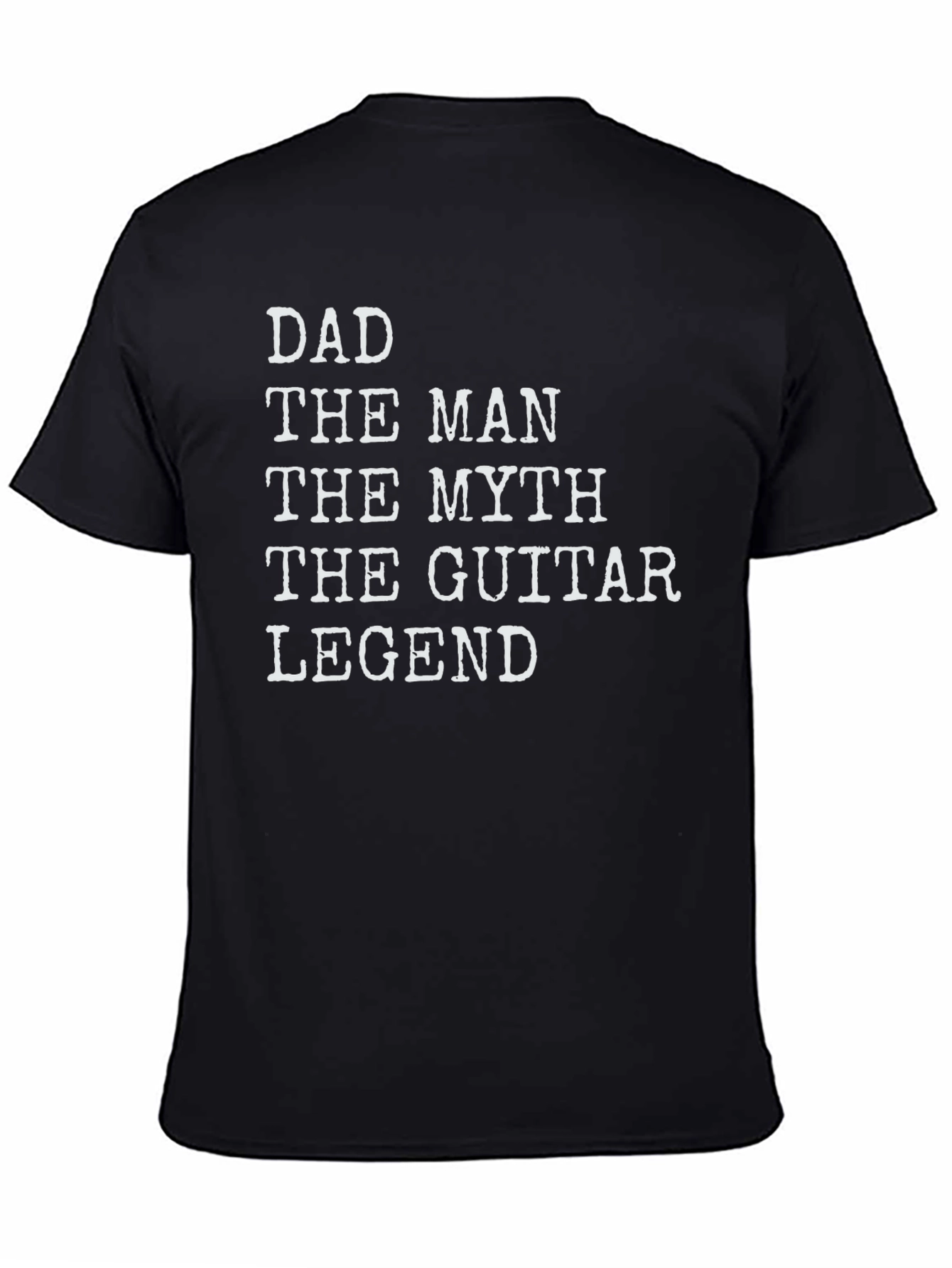 Dad The Man The Myth Guitar Legend Black T-Shirt