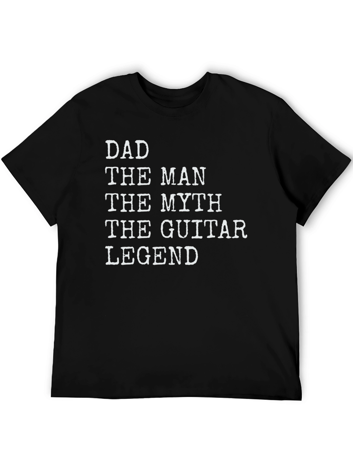 Dad The Man The Myth Guitar Legend Black T-Shirt