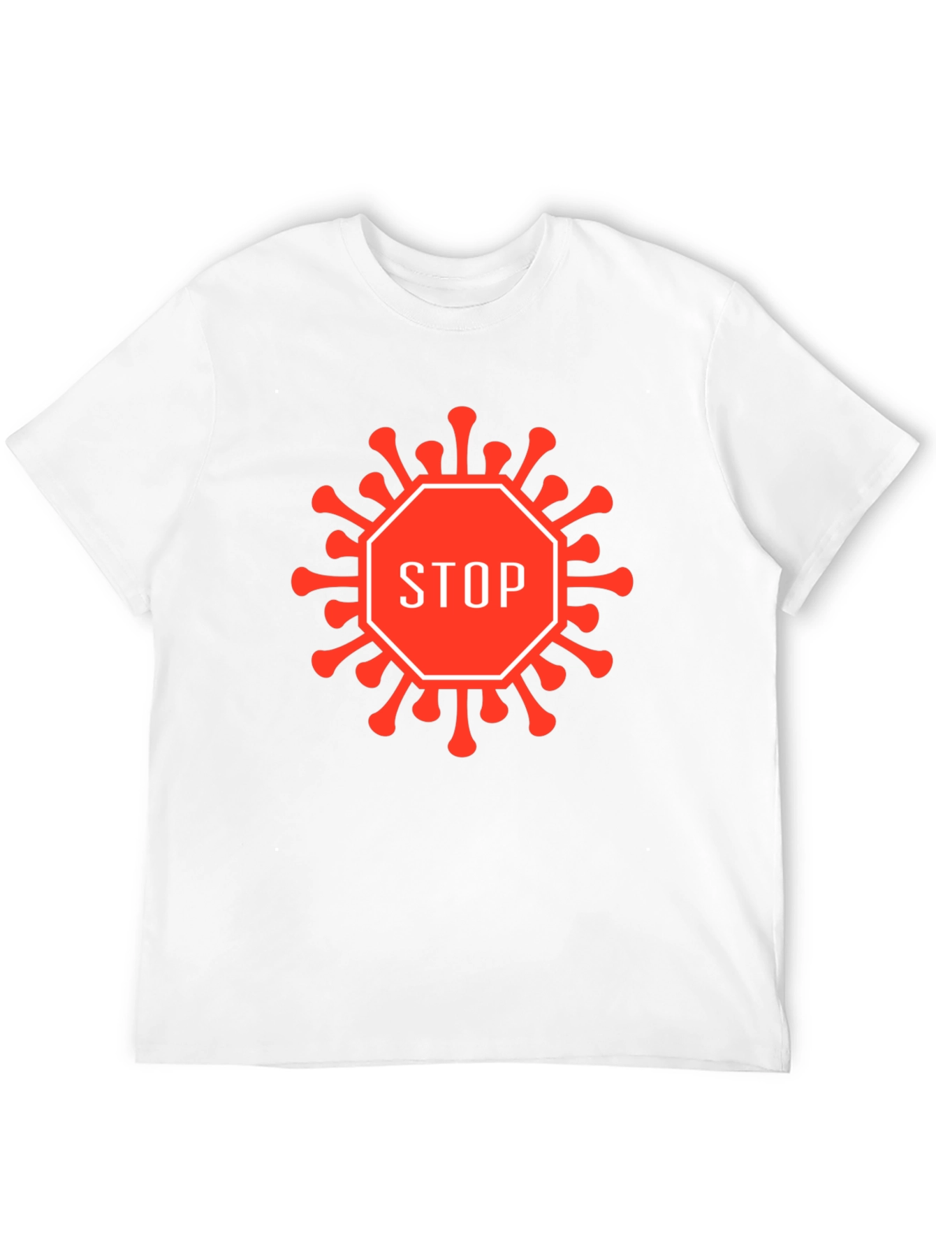 Stop Virus Graphic T-Shirt - Black