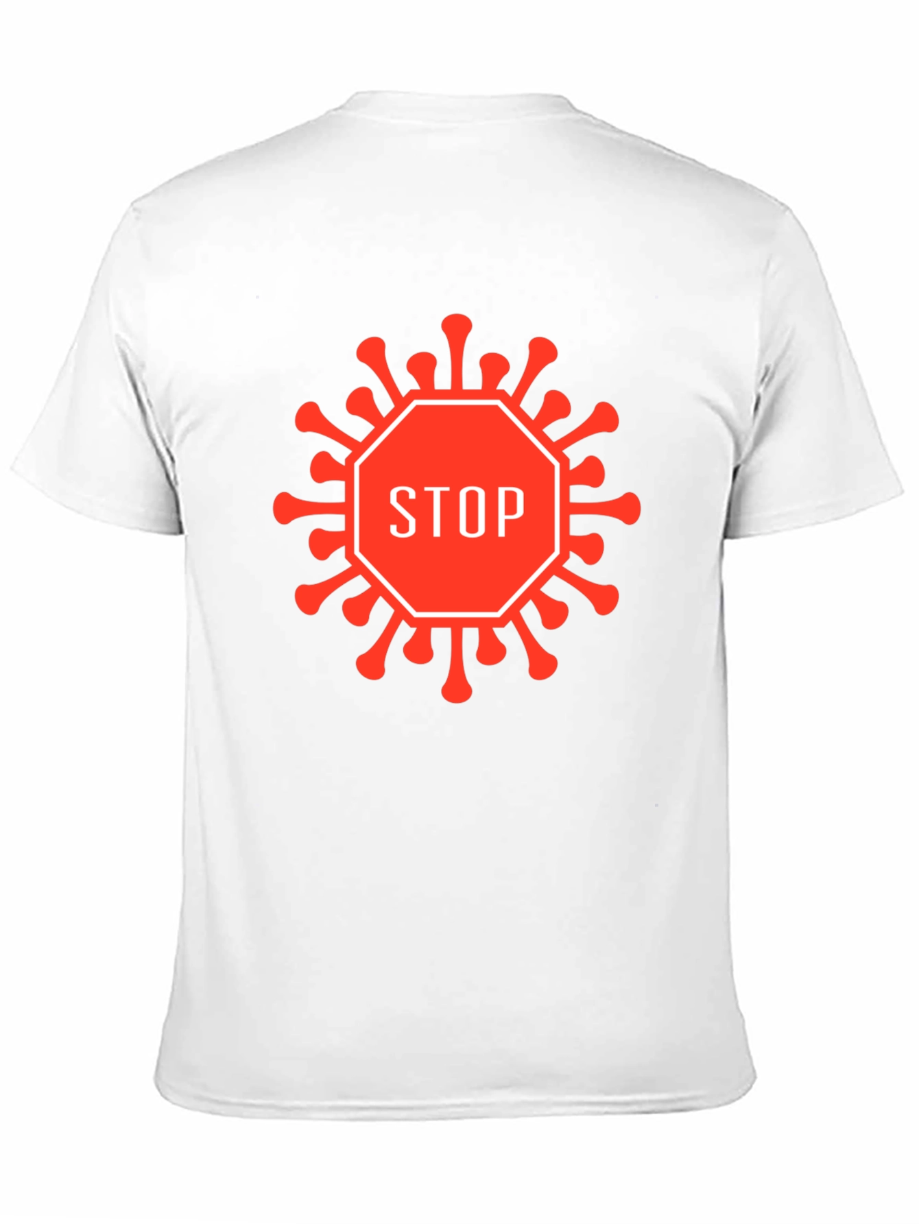 Stop Virus Graphic T-Shirt - Black