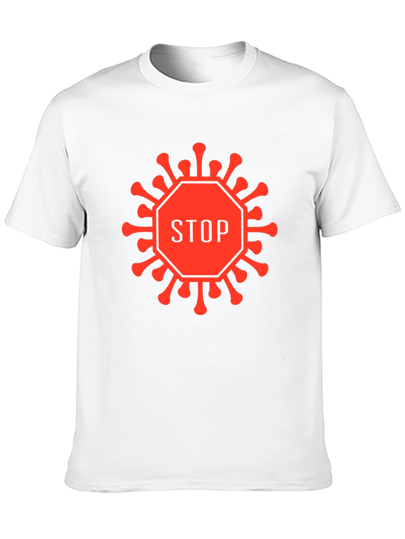 Stop Virus Graphic T-Shirt - Black