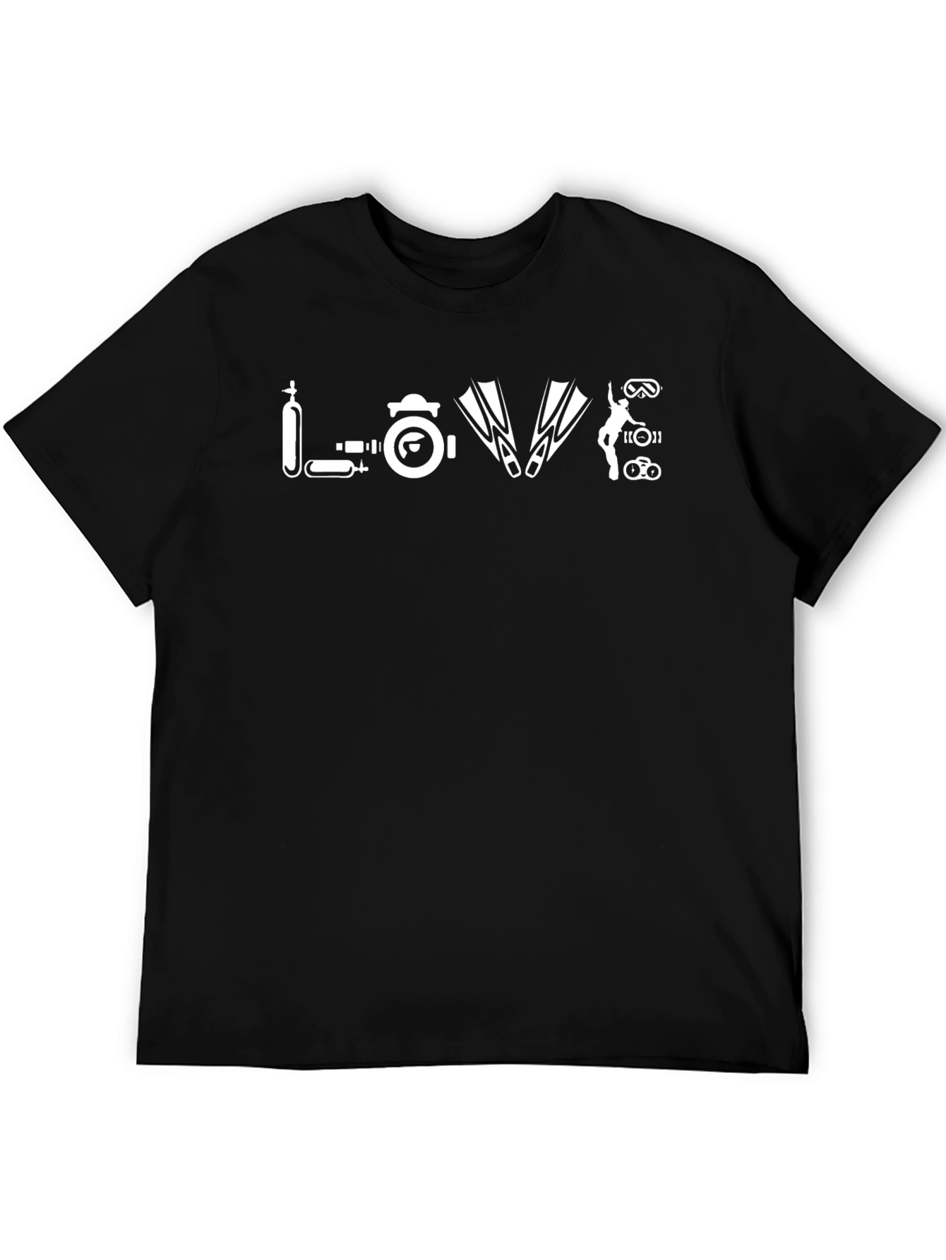 Diving Lovers Black T-Shirt