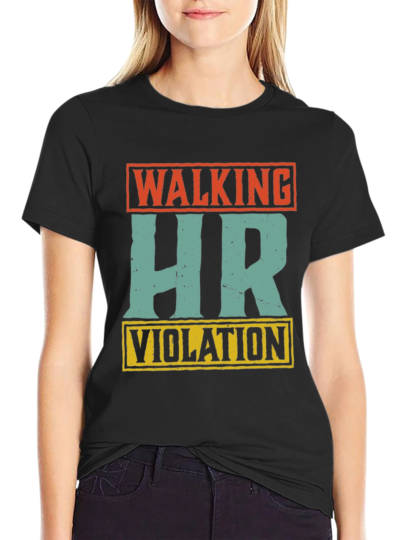 Walking HR Violation Novelty Graphic Tee