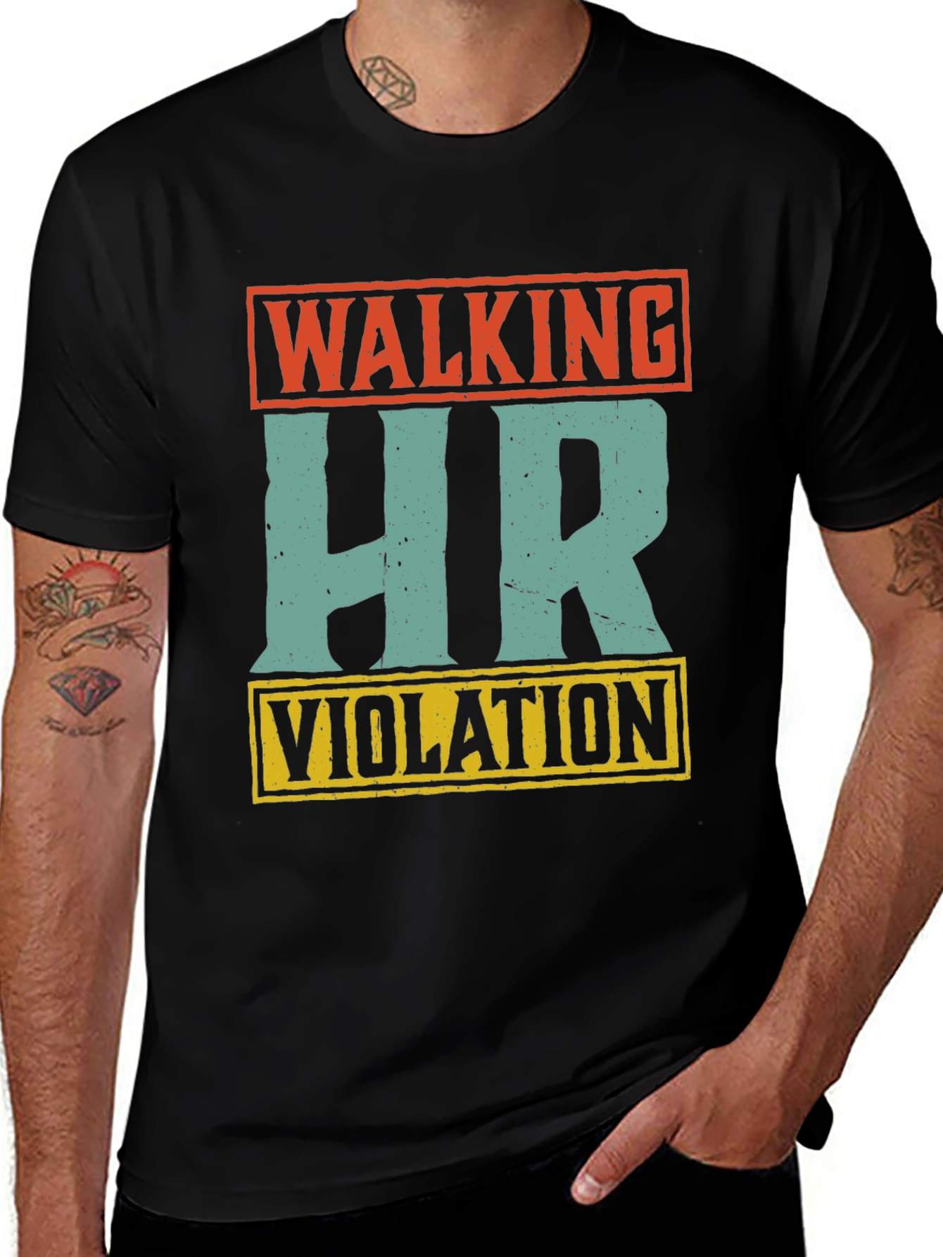 Walking HR Violation Novelty Graphic Tee