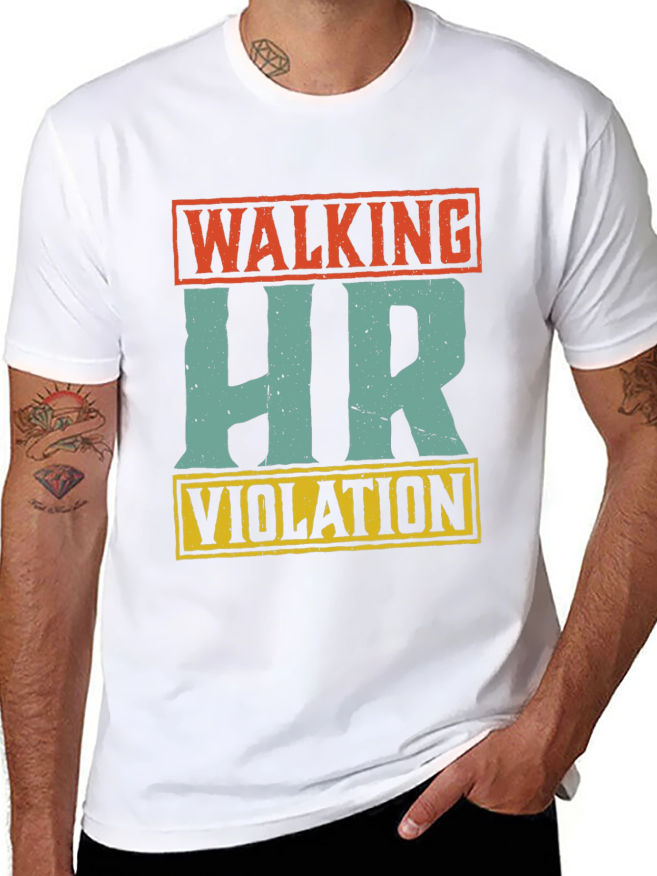 Walking HR Violation Novelty Graphic Tee