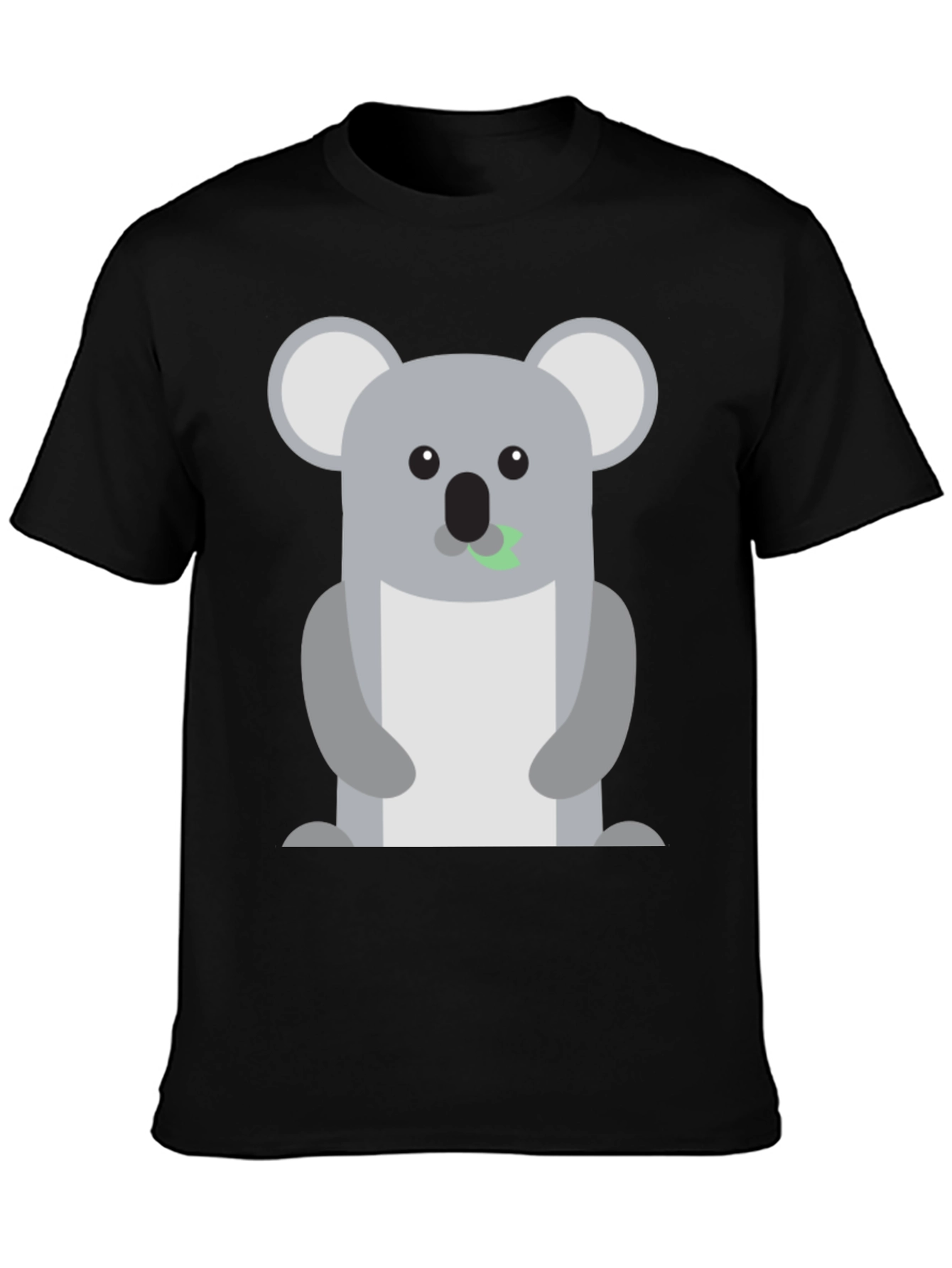 Koala Graphic Black T-Shirt - Soft Cotton Blend
