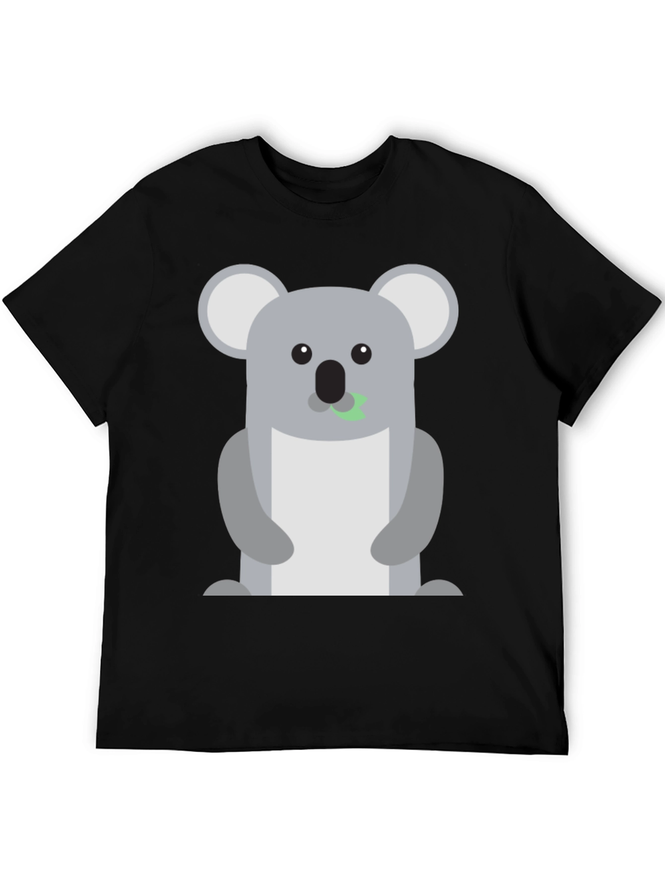 Koala Graphic Black T-Shirt - Soft Cotton Blend