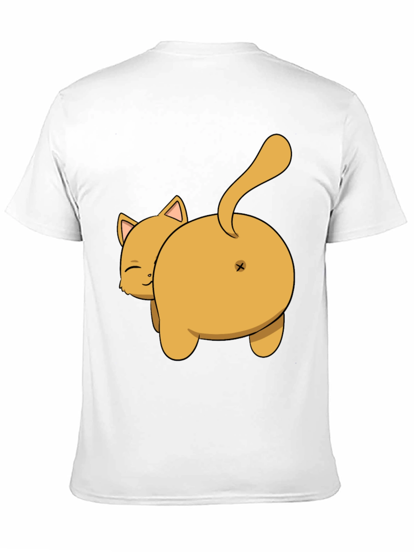 Funny Cat Butt T-Shirt - Black Cotton Tee