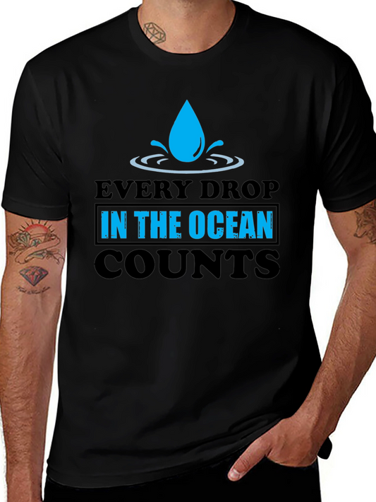 Every Drop Counts Graphic Tee - Save the Ocean