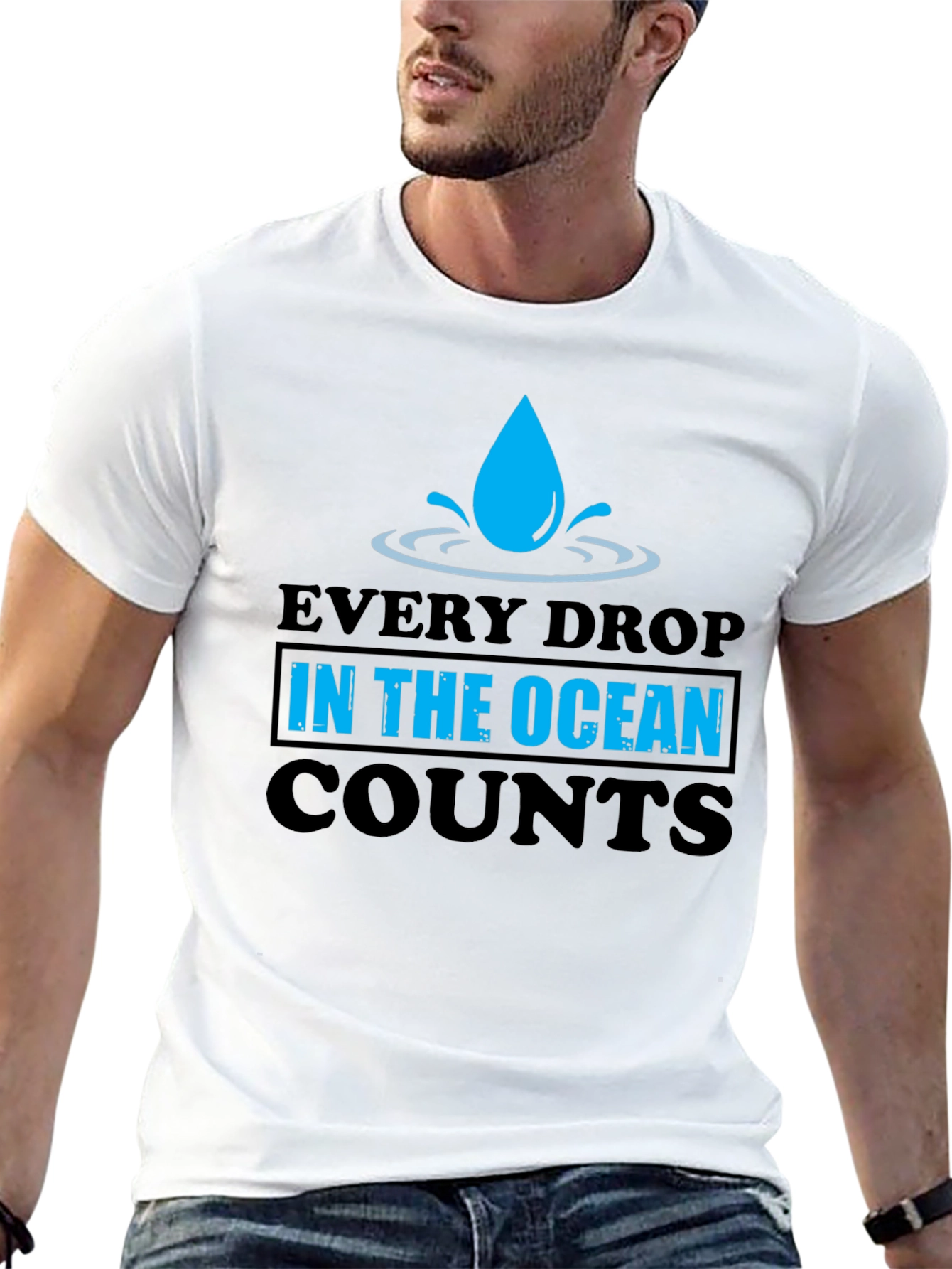Every Drop Counts Graphic Tee - Save the Ocean