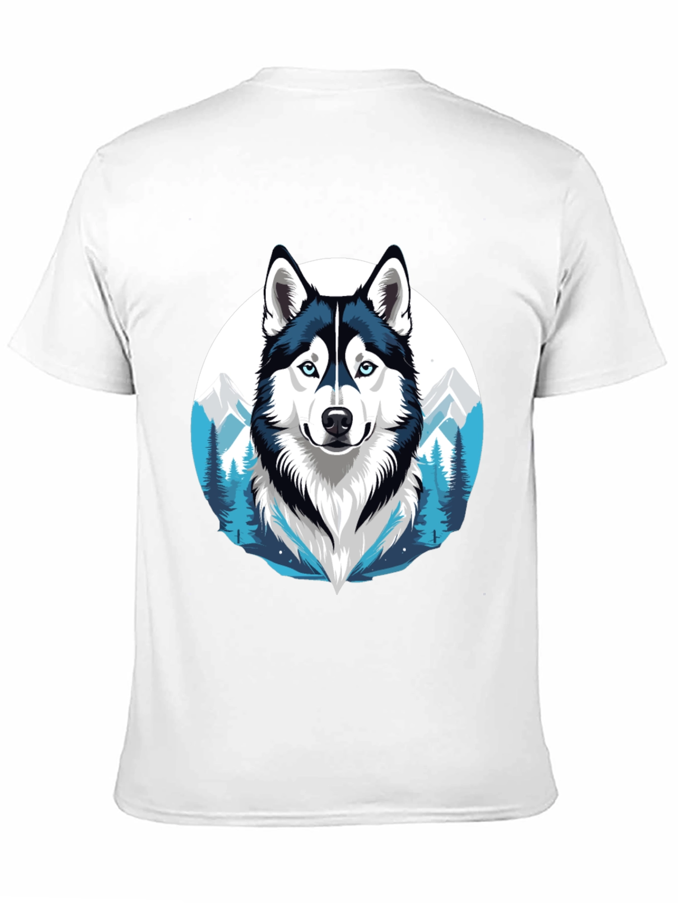 Husky Graphic Tee - Mountain Dog Design