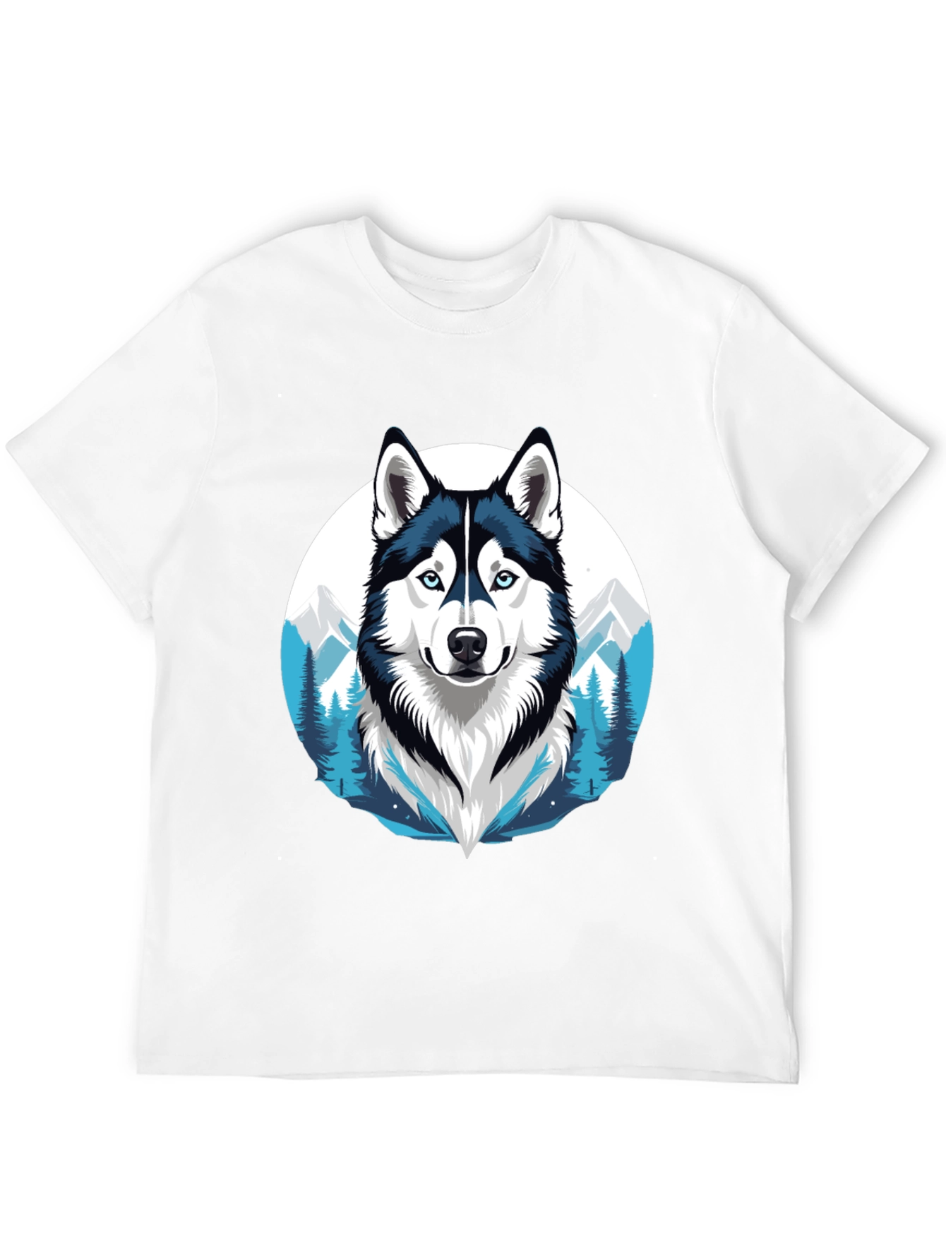 Husky Graphic Tee - Mountain Dog Design