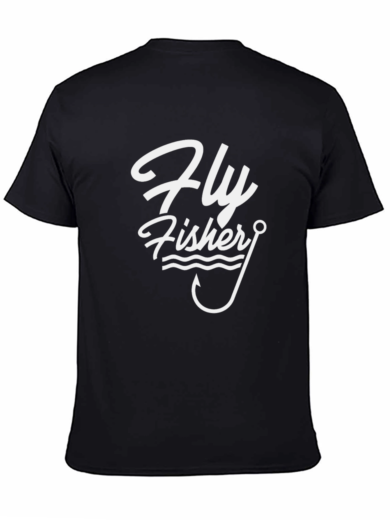Fly Fisher Graphic T-Shirt -  Mens Black Tee
