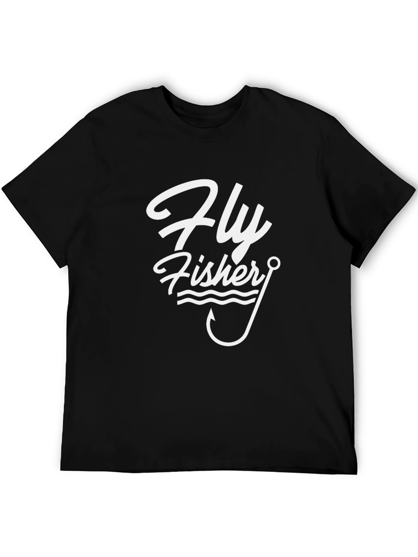 Fly Fisher Graphic T-Shirt -  Mens Black Tee