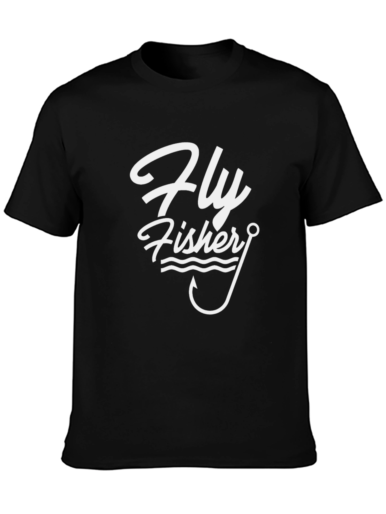 Fly Fisher Graphic T-Shirt -  Mens Black Tee