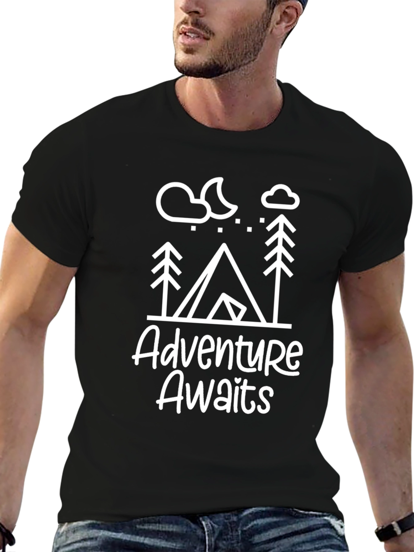 Adventure Awaits Graphic T-Shirt - Outdoor Camping Tee