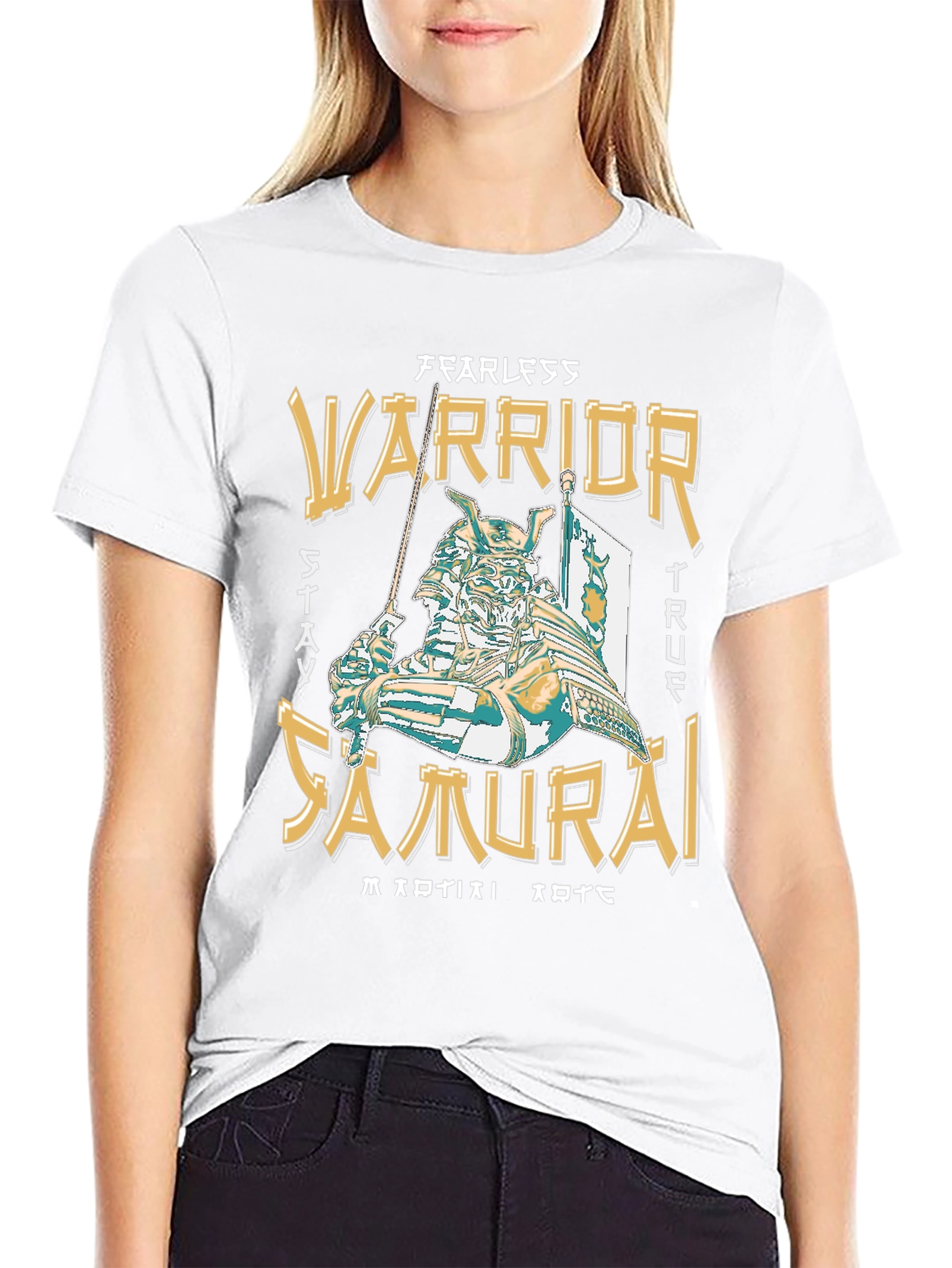 Fearless Warrior Samurai Graphic T-Shirt