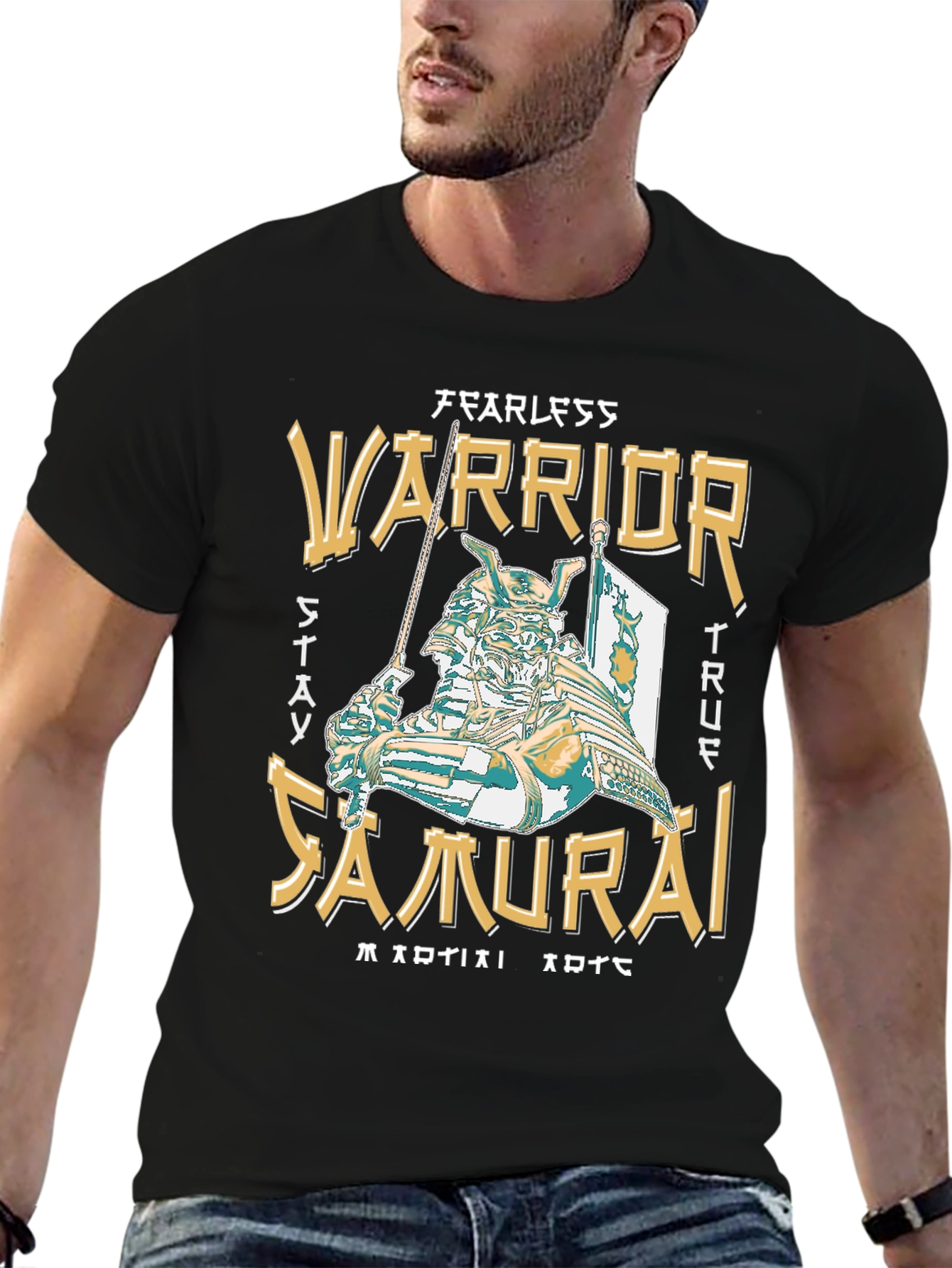 Fearless Warrior Samurai Graphic T-Shirt