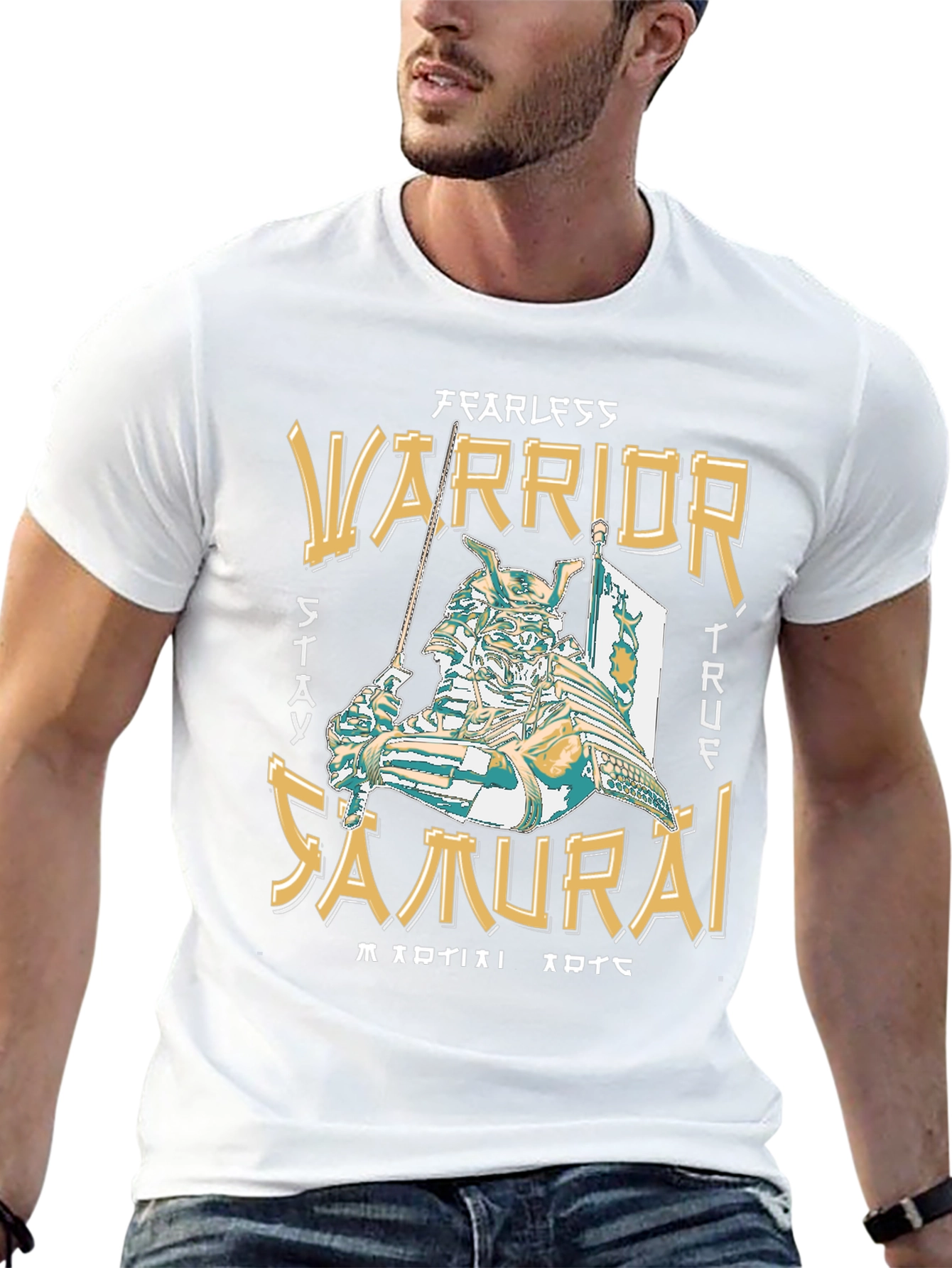 Fearless Warrior Samurai Graphic T-Shirt