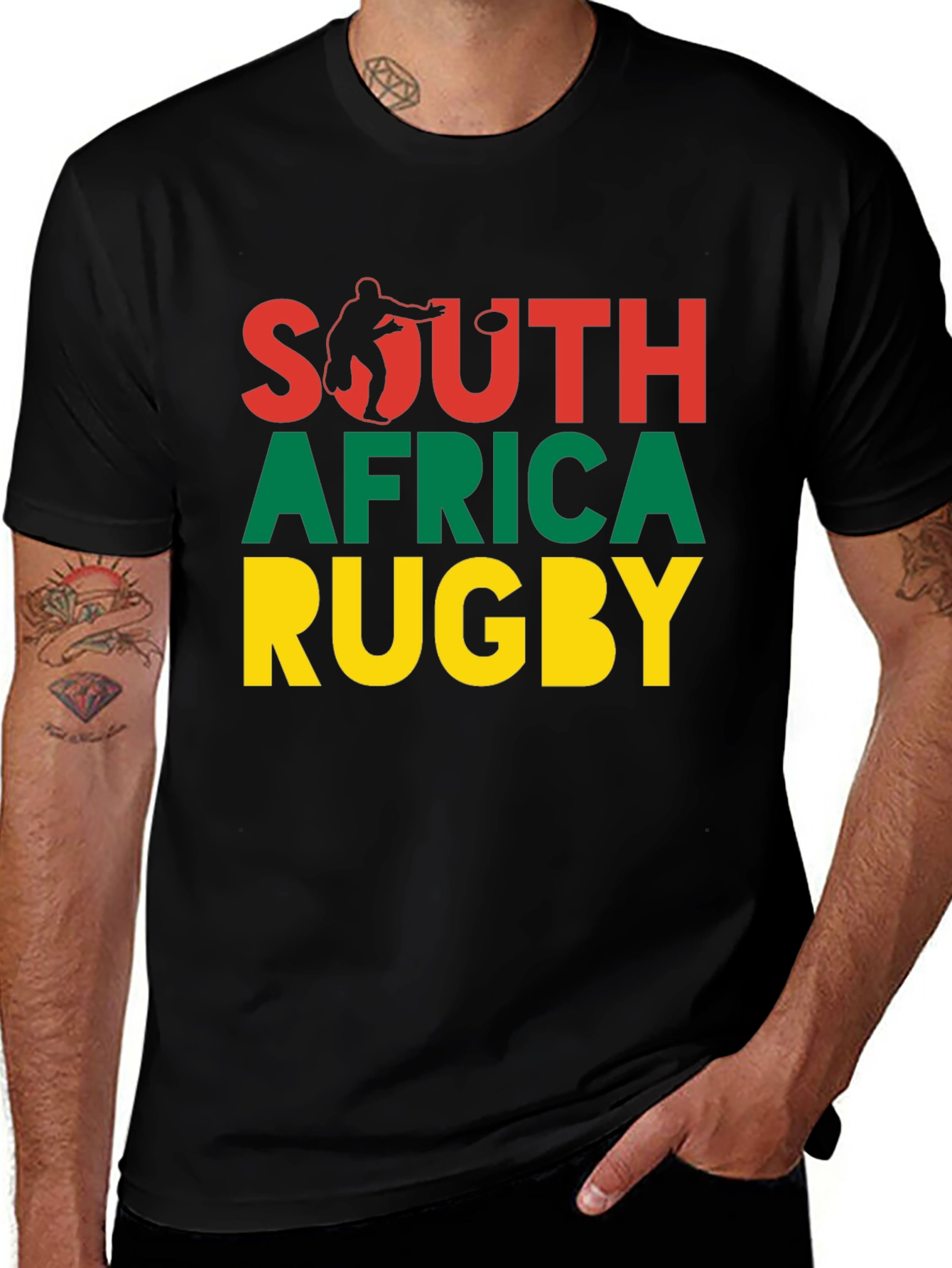 South Africa Rugby T-Shirt - Black