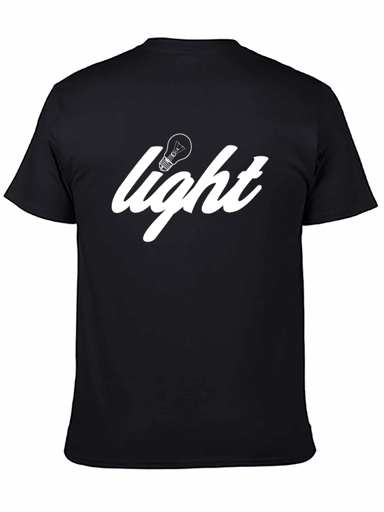 Light Bulb Graphic Black Tee - Stylish & Comfy
