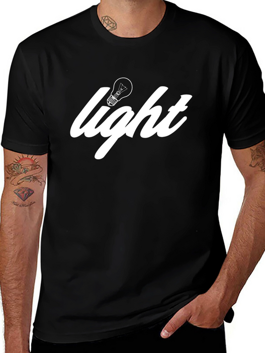 Light Bulb Graphic Black Tee - Stylish & Comfy