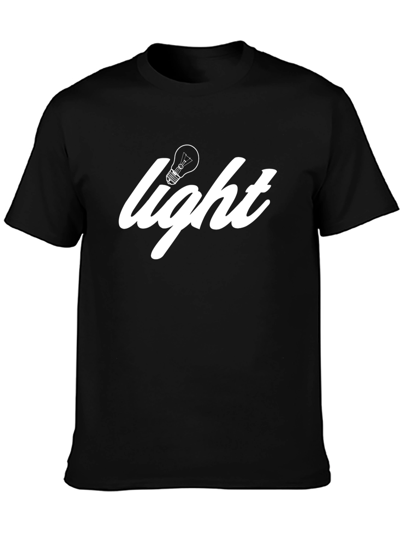 Light Bulb Graphic Black Tee - Stylish & Comfy