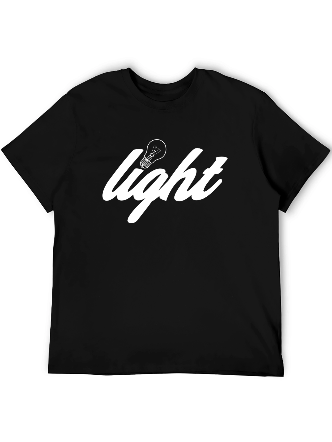 Light Bulb Graphic Black Tee - Stylish & Comfy
