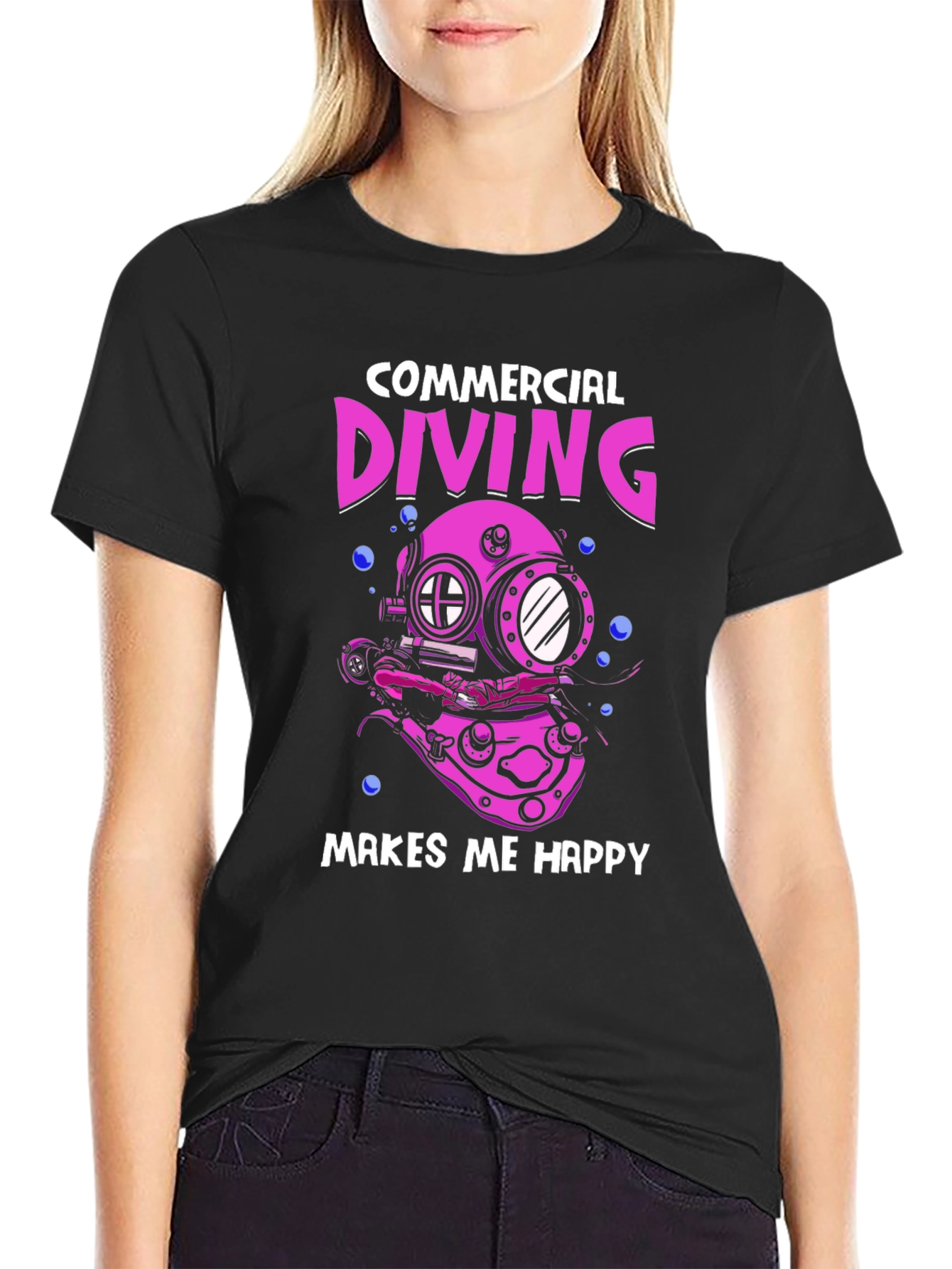 Commercial Diving Makes Me Happy T-Shirt