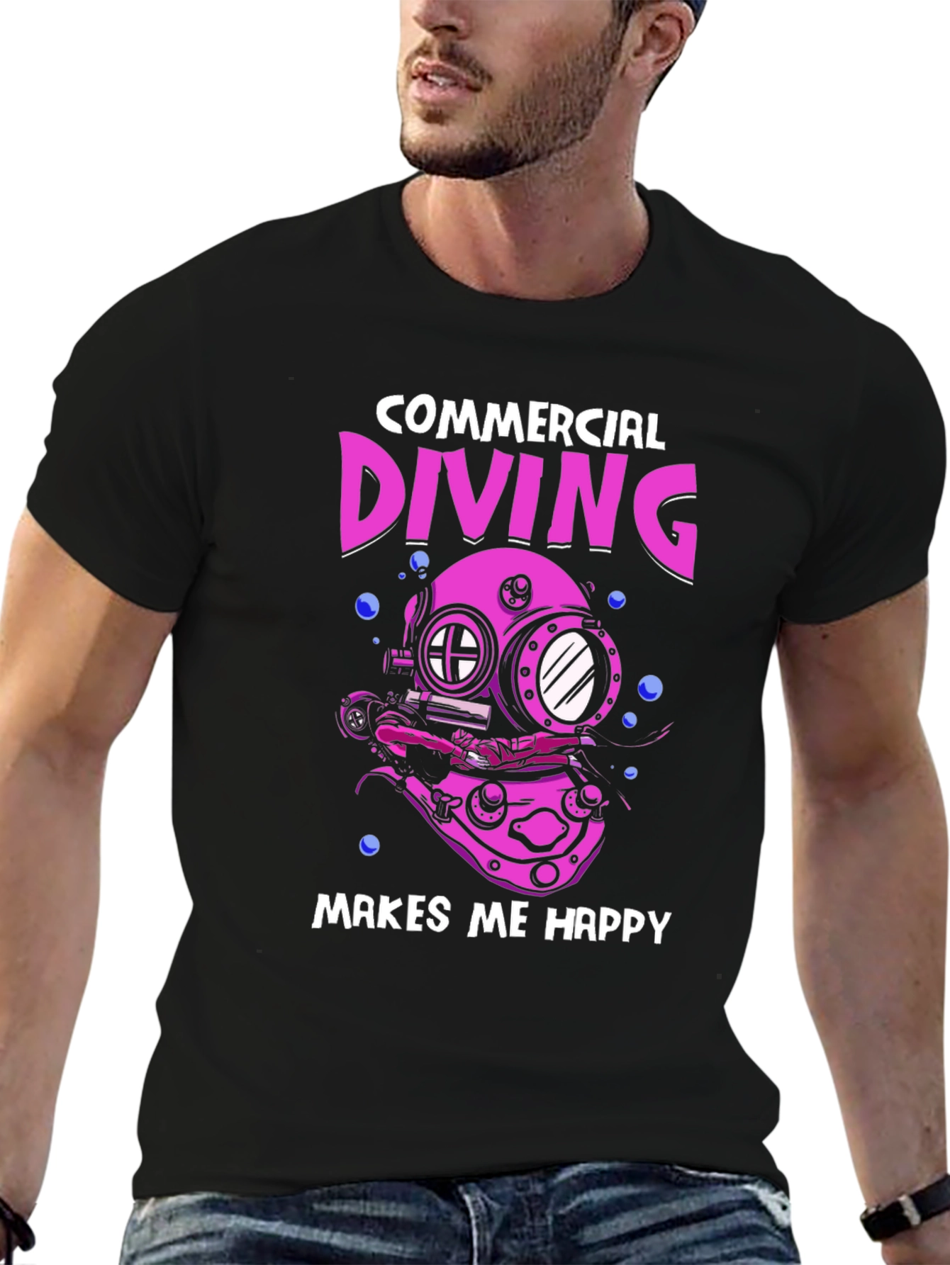 Commercial Diving Makes Me Happy T-Shirt