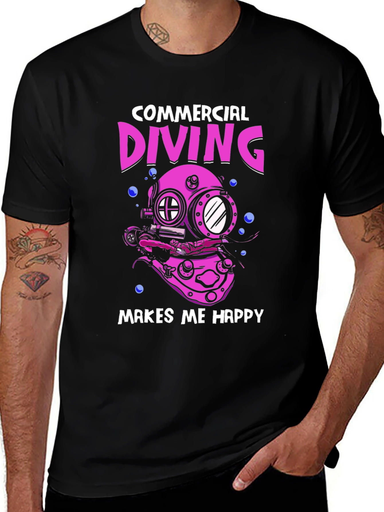 Commercial Diving Makes Me Happy T-Shirt