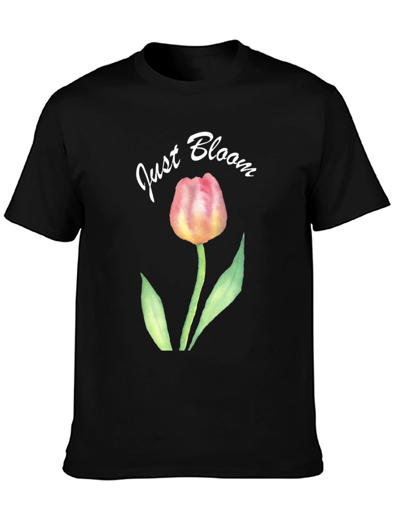 Just Bloom Black Tulip Graphic Tee