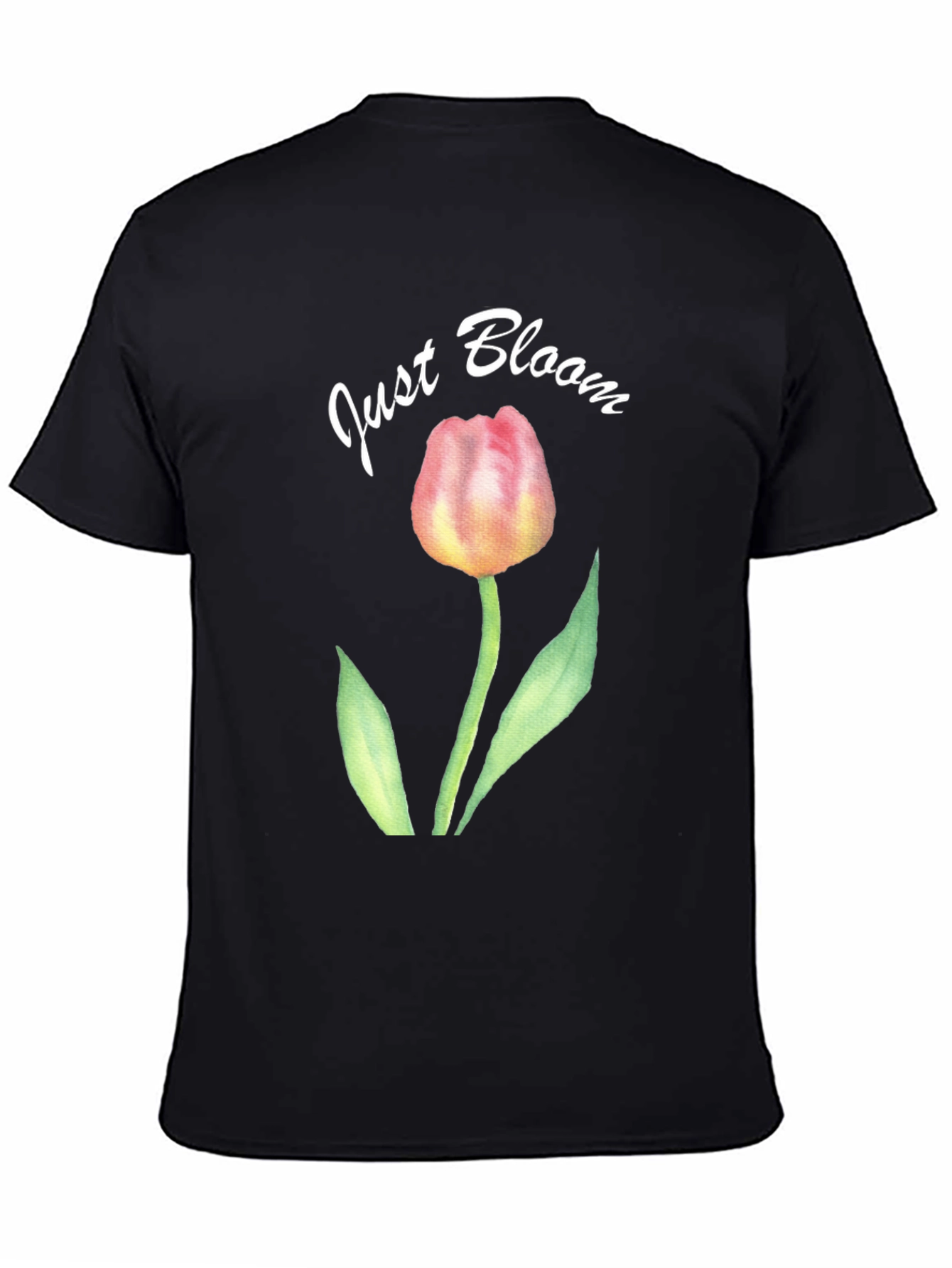 Just Bloom Black Tulip Graphic Tee