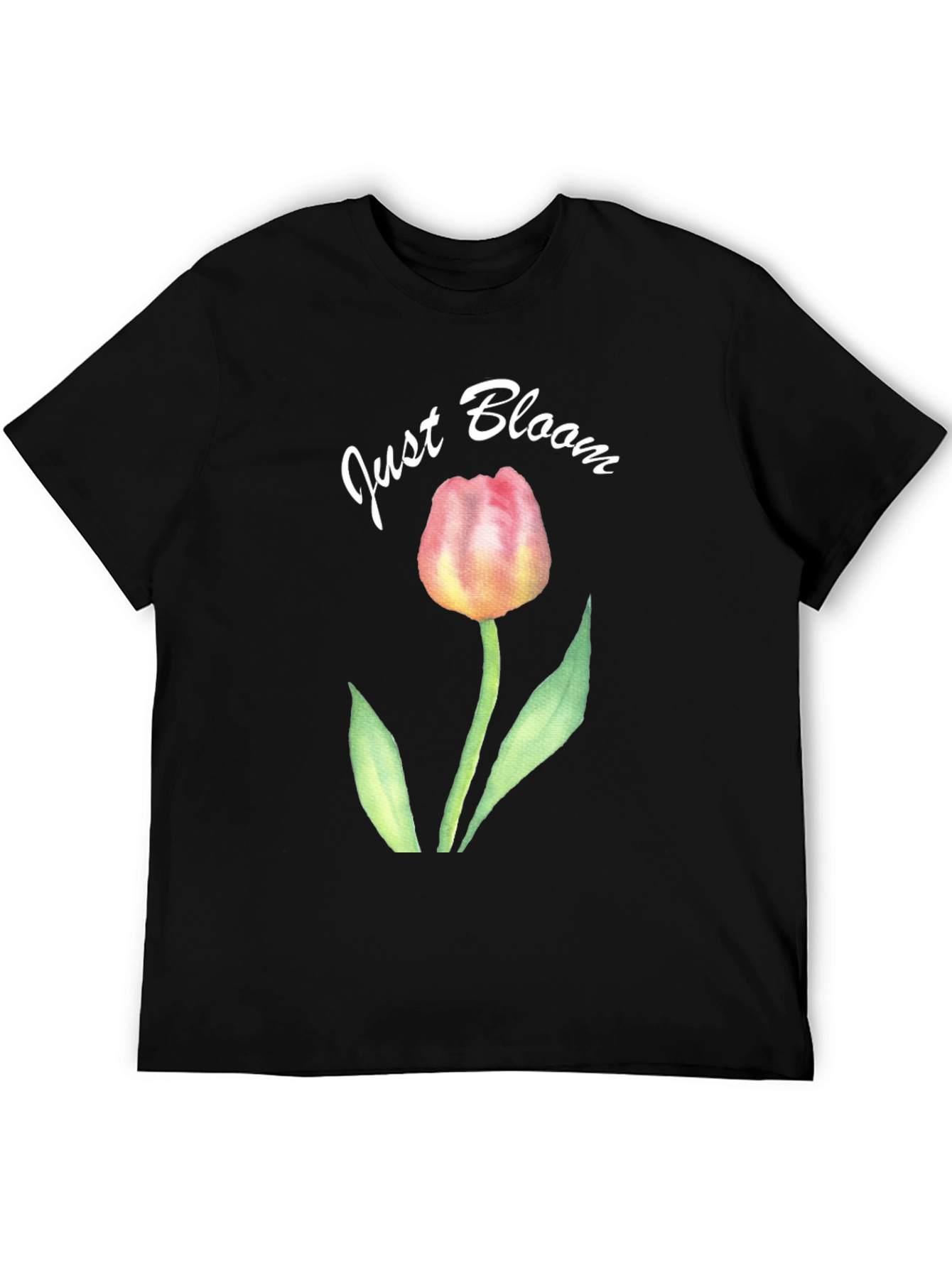 Just Bloom Black Tulip Graphic Tee