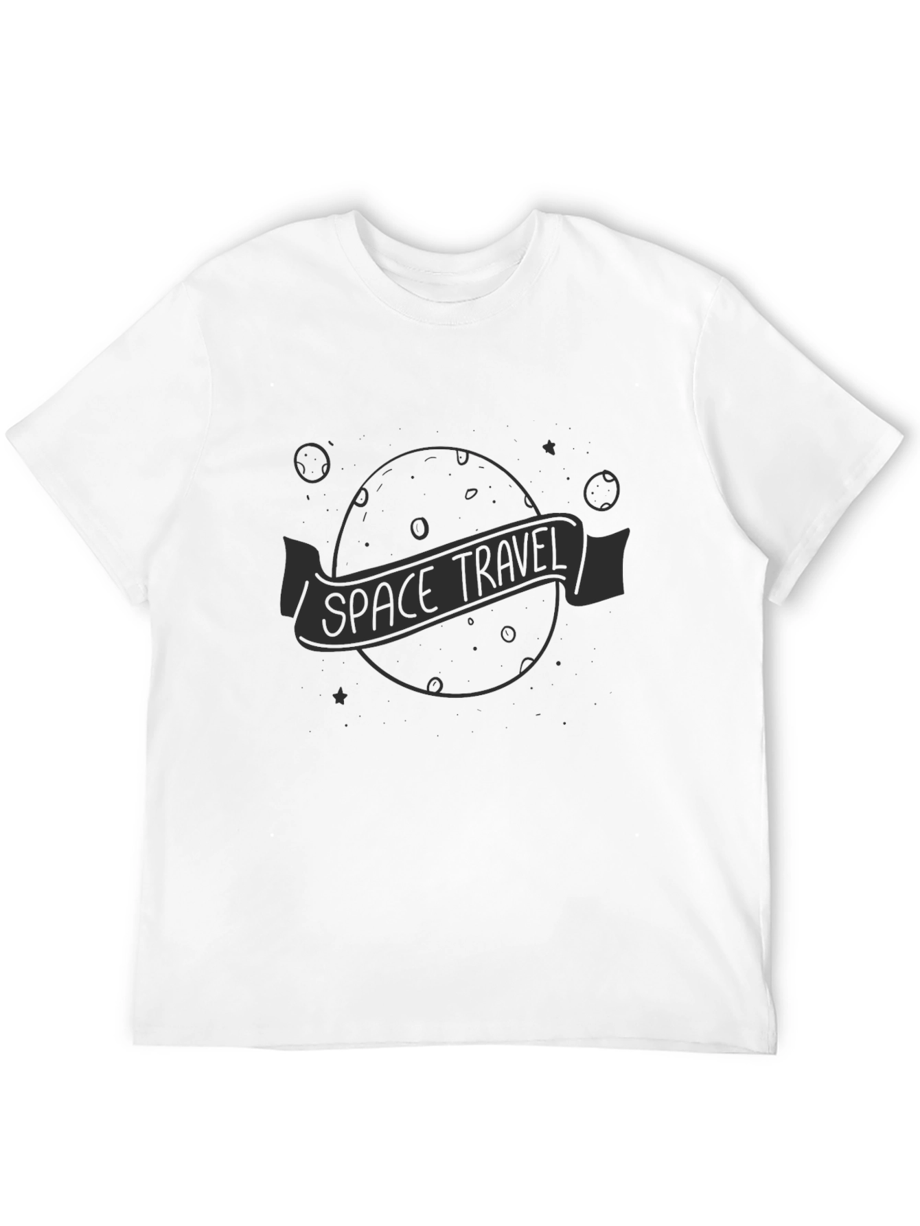 Space Travel Graphic Black T-Shirt