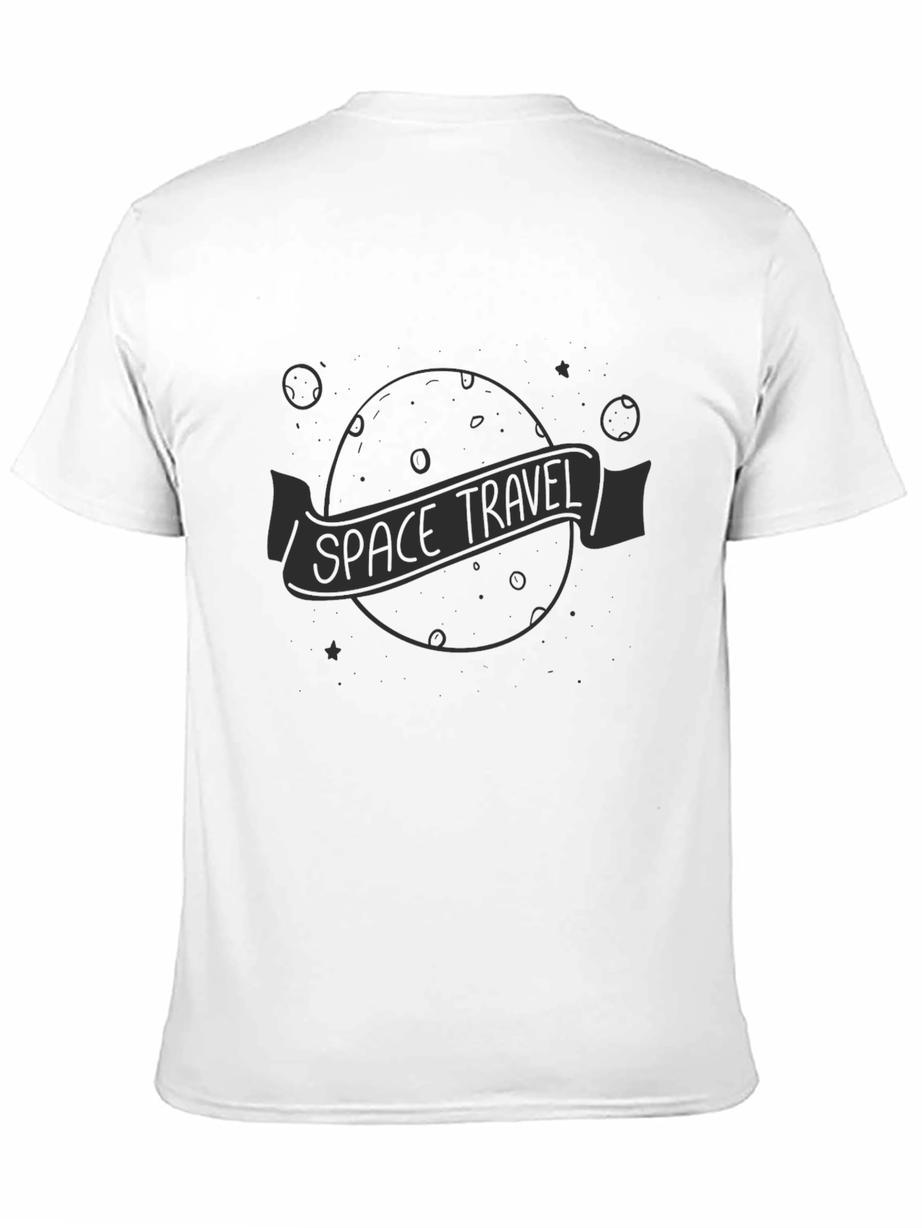 Space Travel Graphic Black T-Shirt