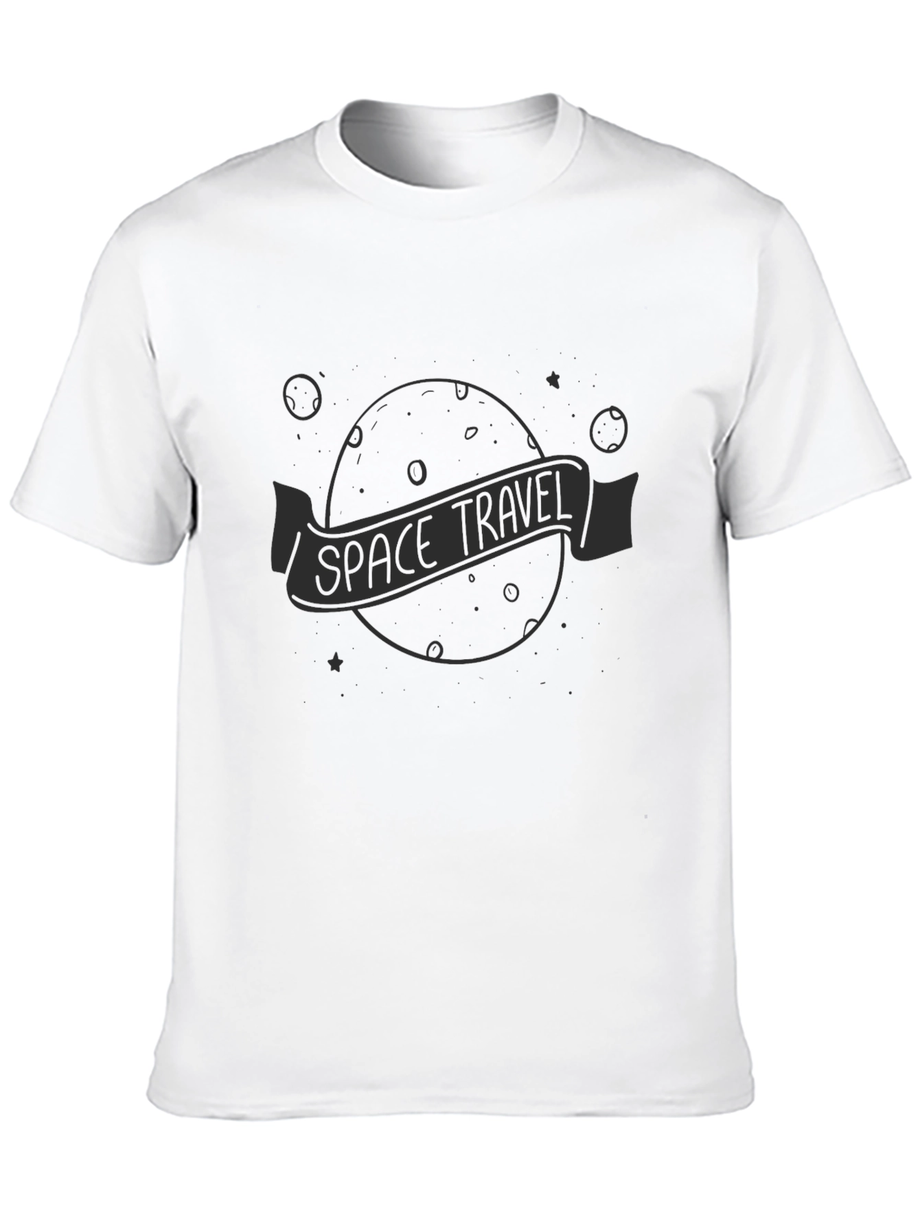 Space Travel Graphic Black T-Shirt