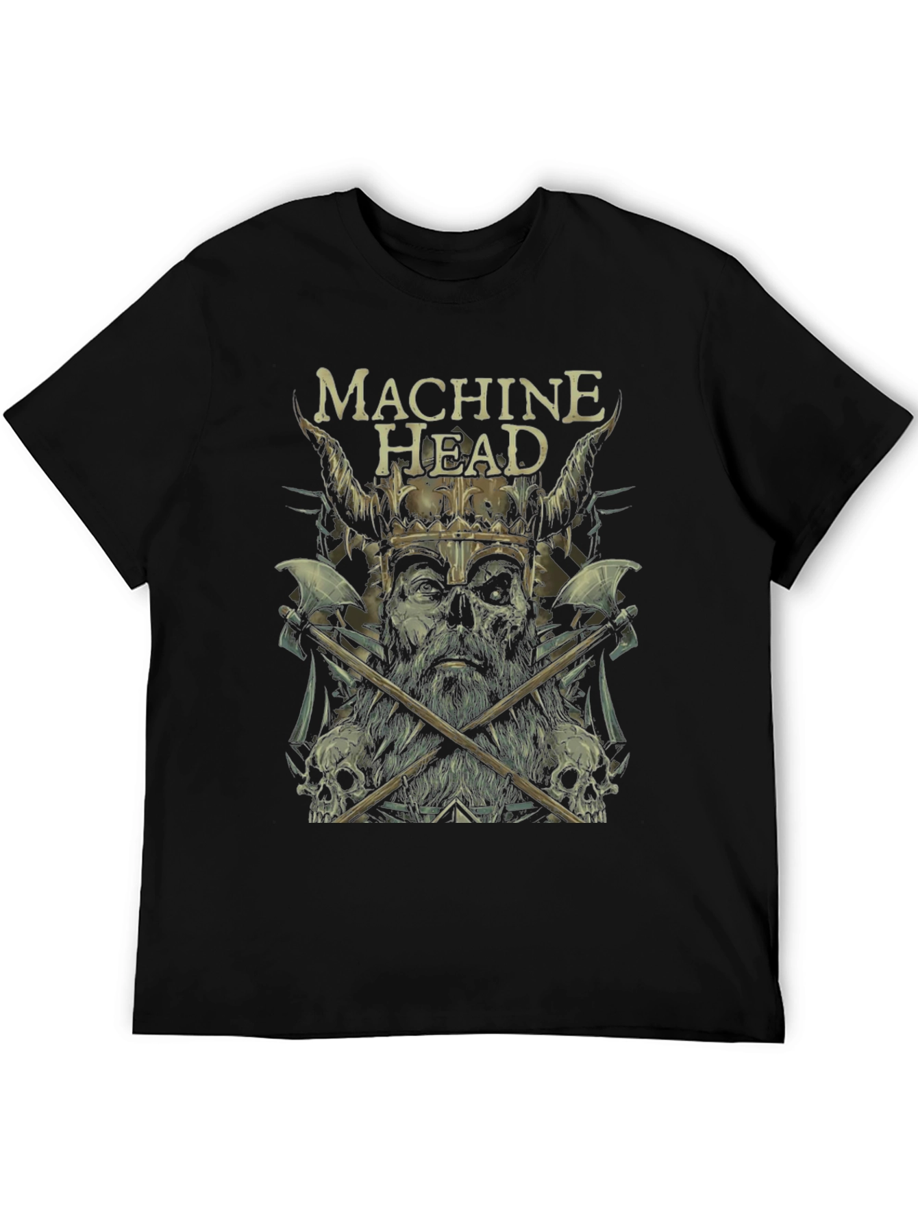 Machine Head Viking Graphic Print Black T-Shirt