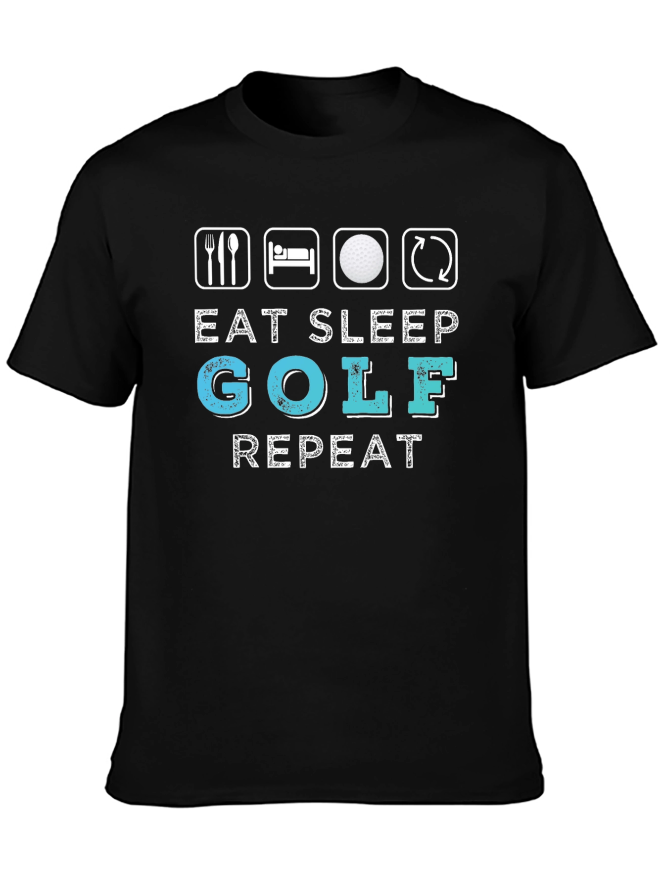 Eat Sleep Golf Repeat Graphic Tee