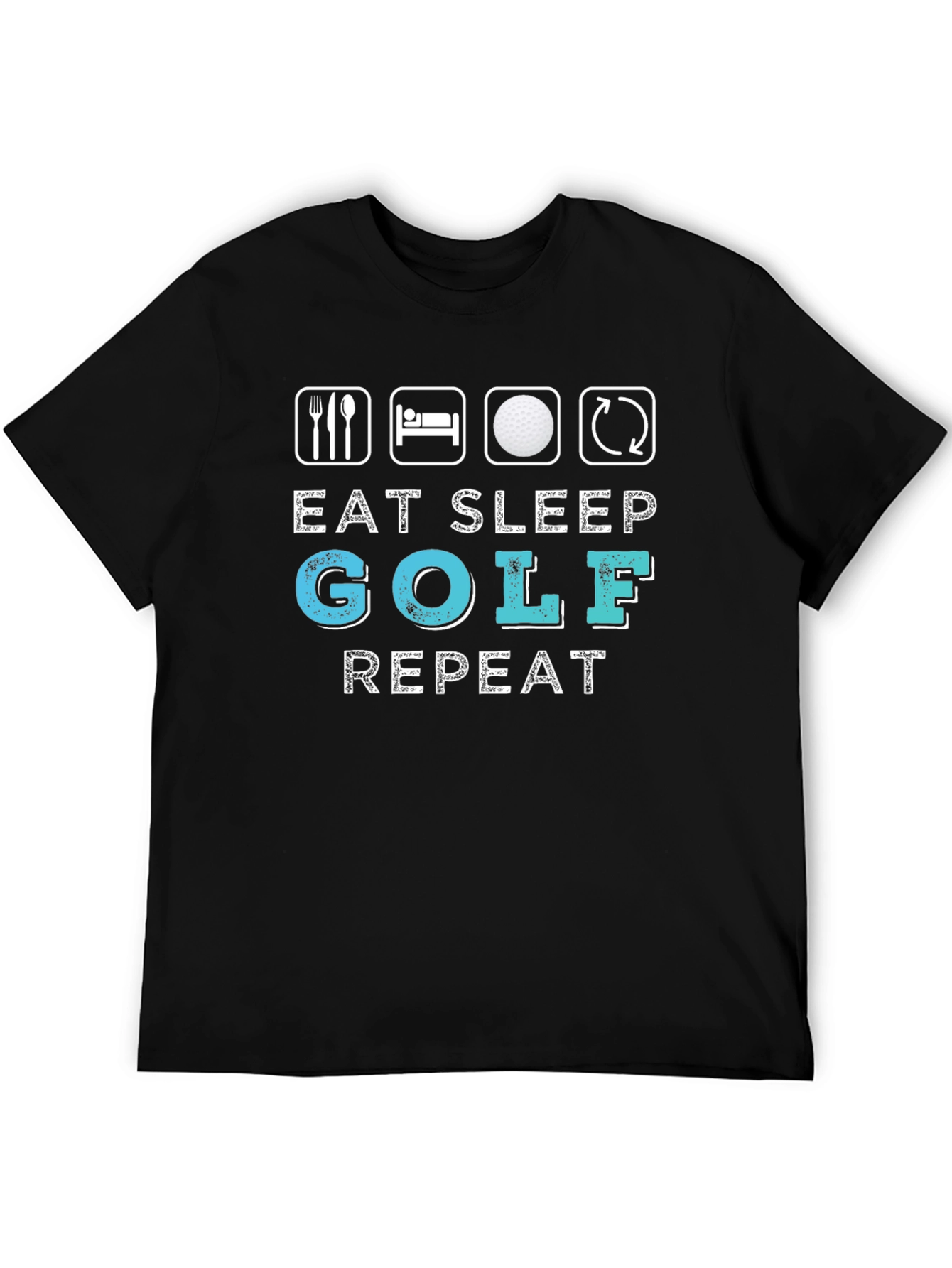 Eat Sleep Golf Repeat Graphic Tee