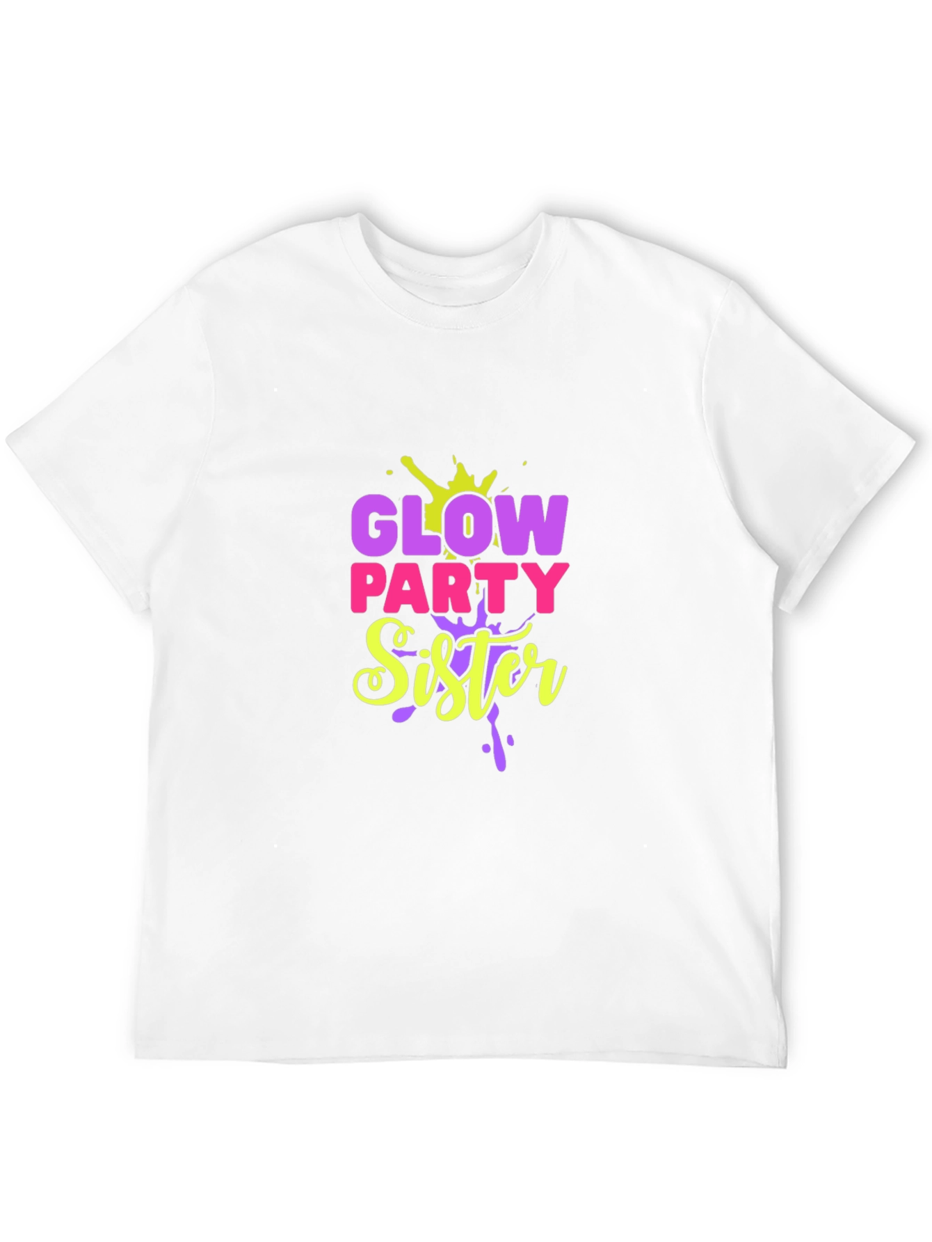 Glow Party Sister Black Graphic Tee