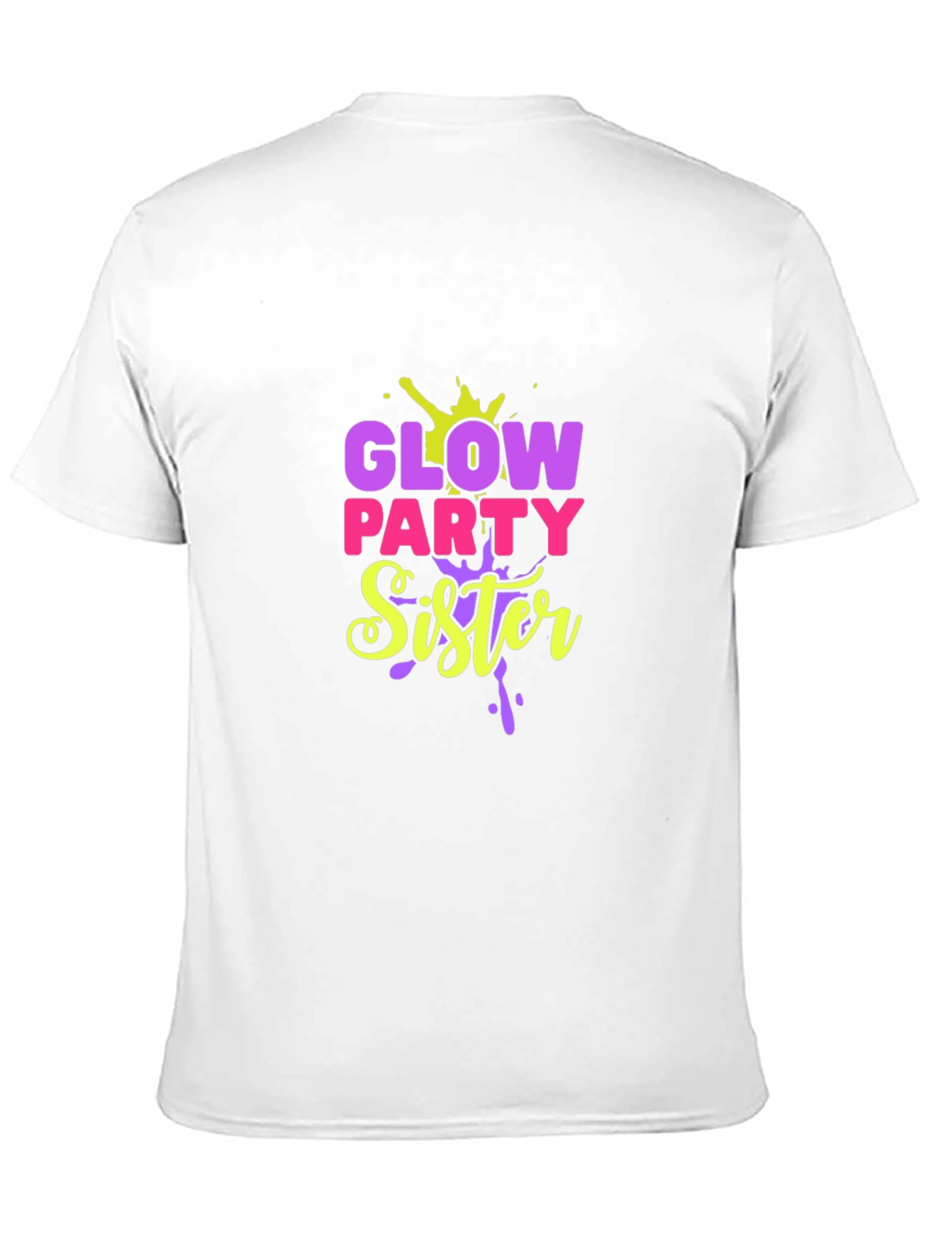 Glow Party Sister Black Graphic Tee