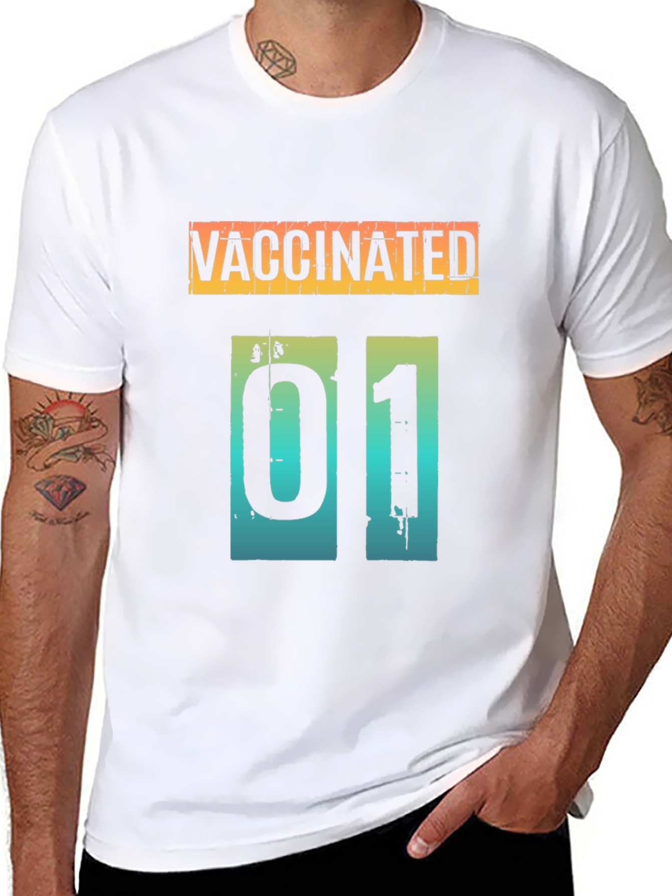 Vaccinated Graphic Tee - Modern Style