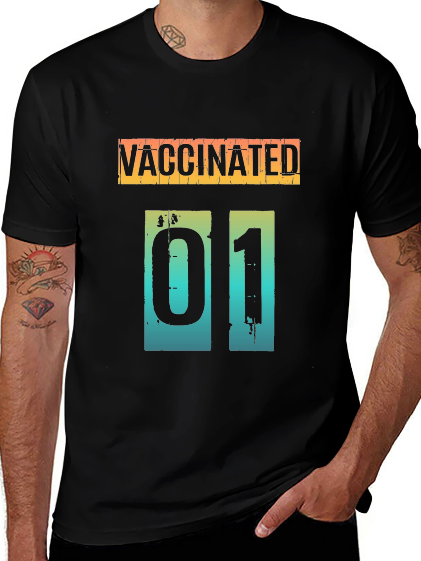 Vaccinated Graphic Tee - Modern Style