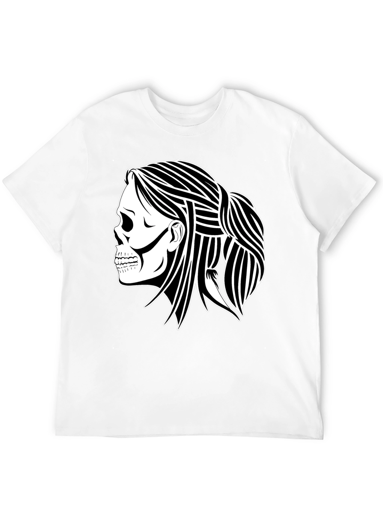 Skull Woman Graphic Black T-Shirt