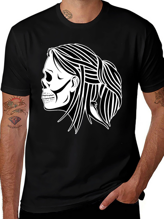 Skull Woman Graphic Black T-Shirt