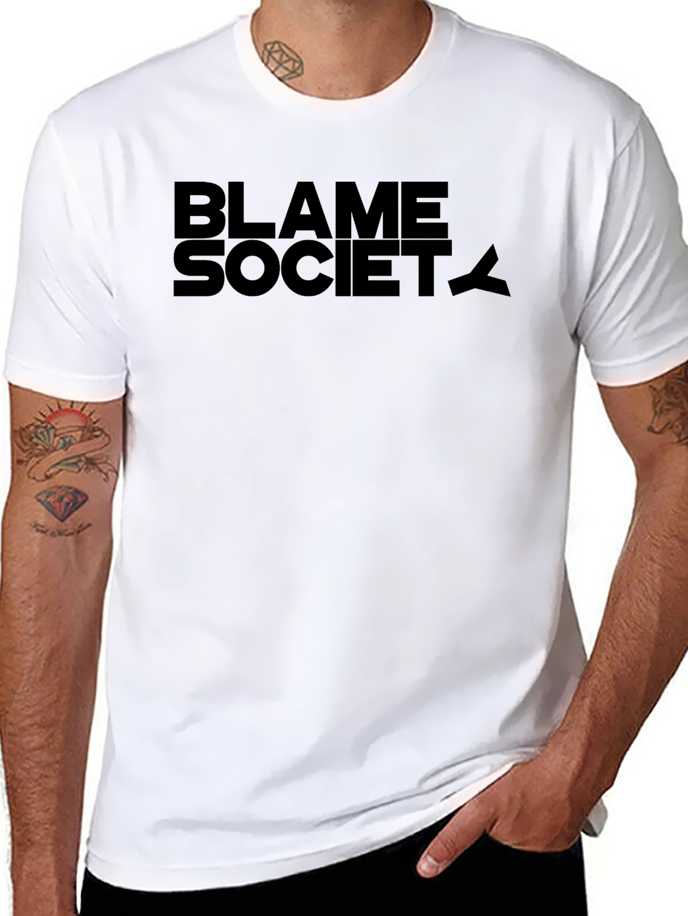 Blame Society Graphic Tee - Unisex Black T-Shirt