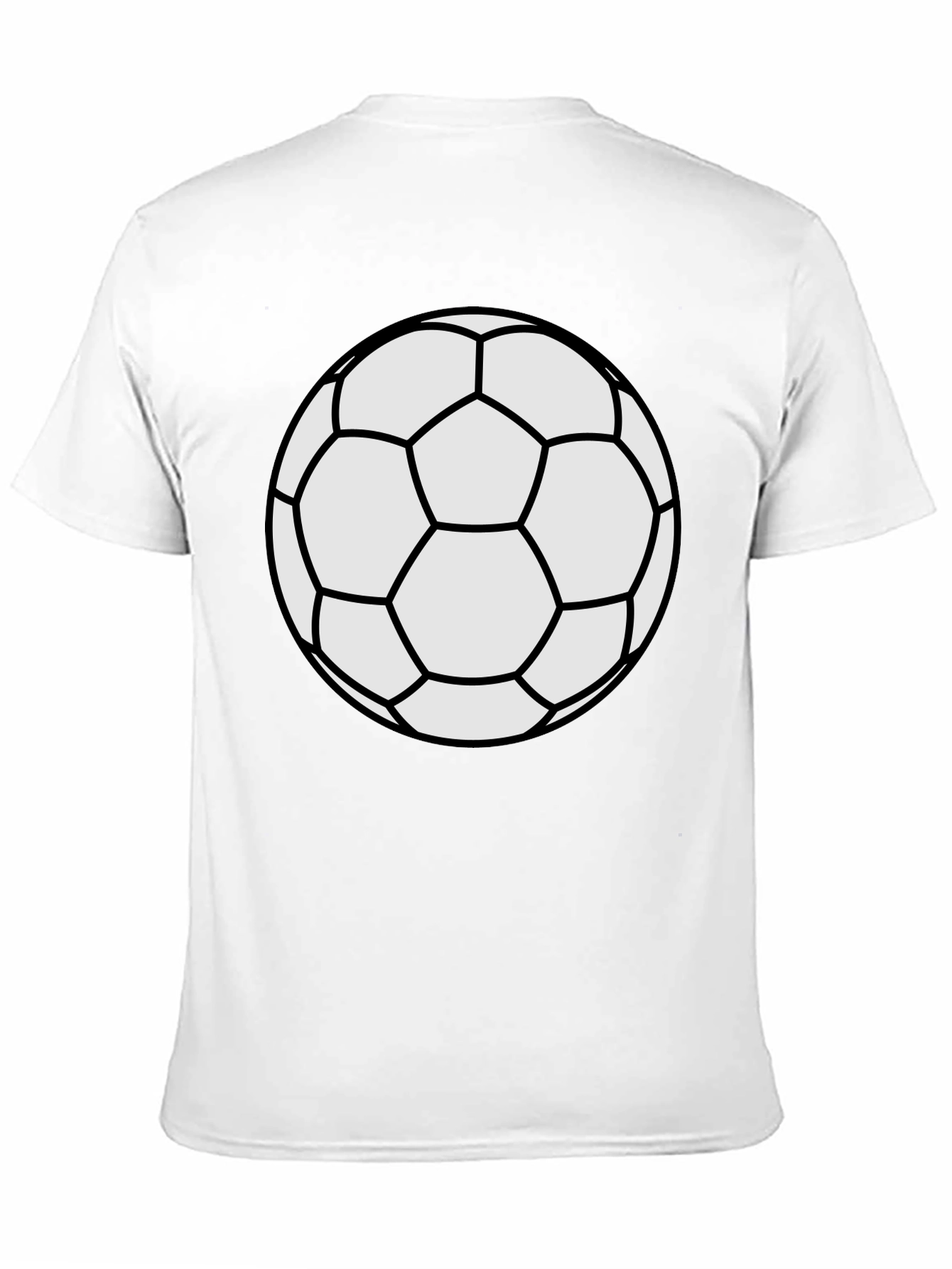 Soccer Ball Graphic Tee - Black Casual T-Shirt