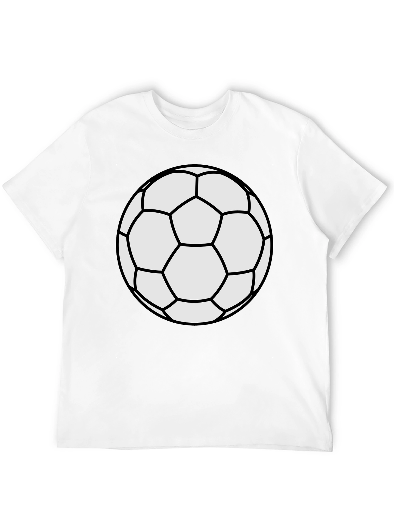Soccer Ball Graphic Tee - Black Casual T-Shirt