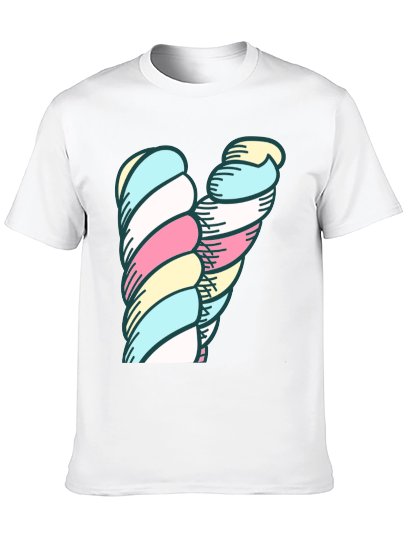 Marshmallow Twist Graphic Tee - Unique Design!